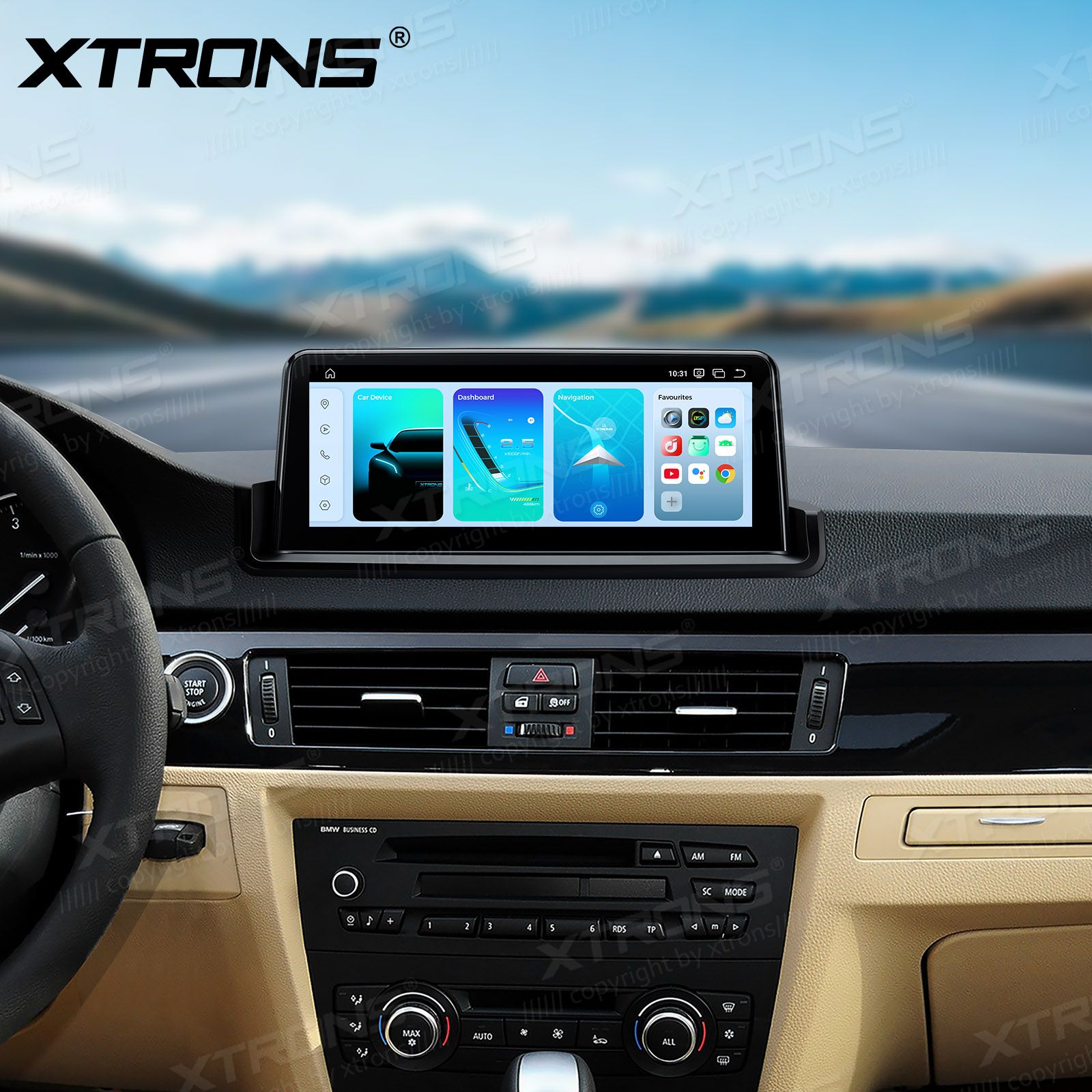 BMW 3. ser. E90 | E91 | E92 | E93 (2005-2012) w/o orig. screen  XTRONS QBBH1490UNL Car multimedia GPS player with Custom Fit Design