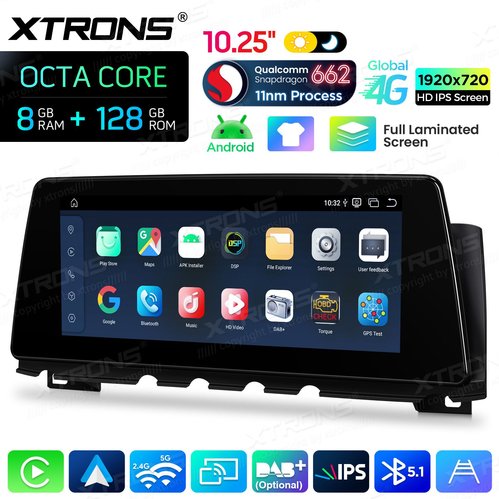 8+128Gb | 10.25"  | BMW 7.ser F01/F02 (2009 - 2012) | iDrive CIC Android 14 GPS autoraadio ja multimeedia keskus