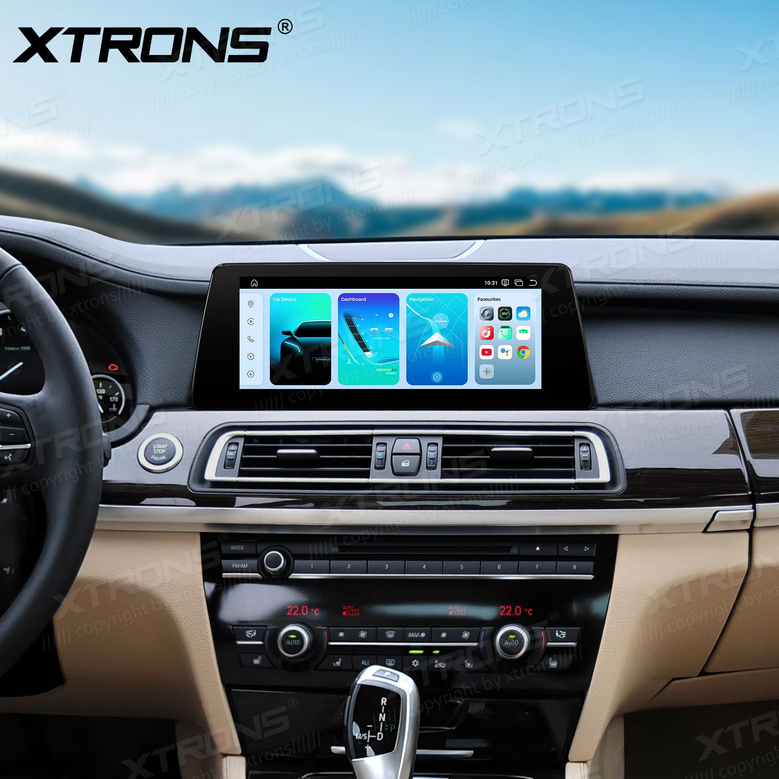 BMW 7.ser F01/F02 (2009 - 2012) | iDrive CIC  XTRONS QBBH14CIB12SV Car multimedia GPS player with Custom Fit Design