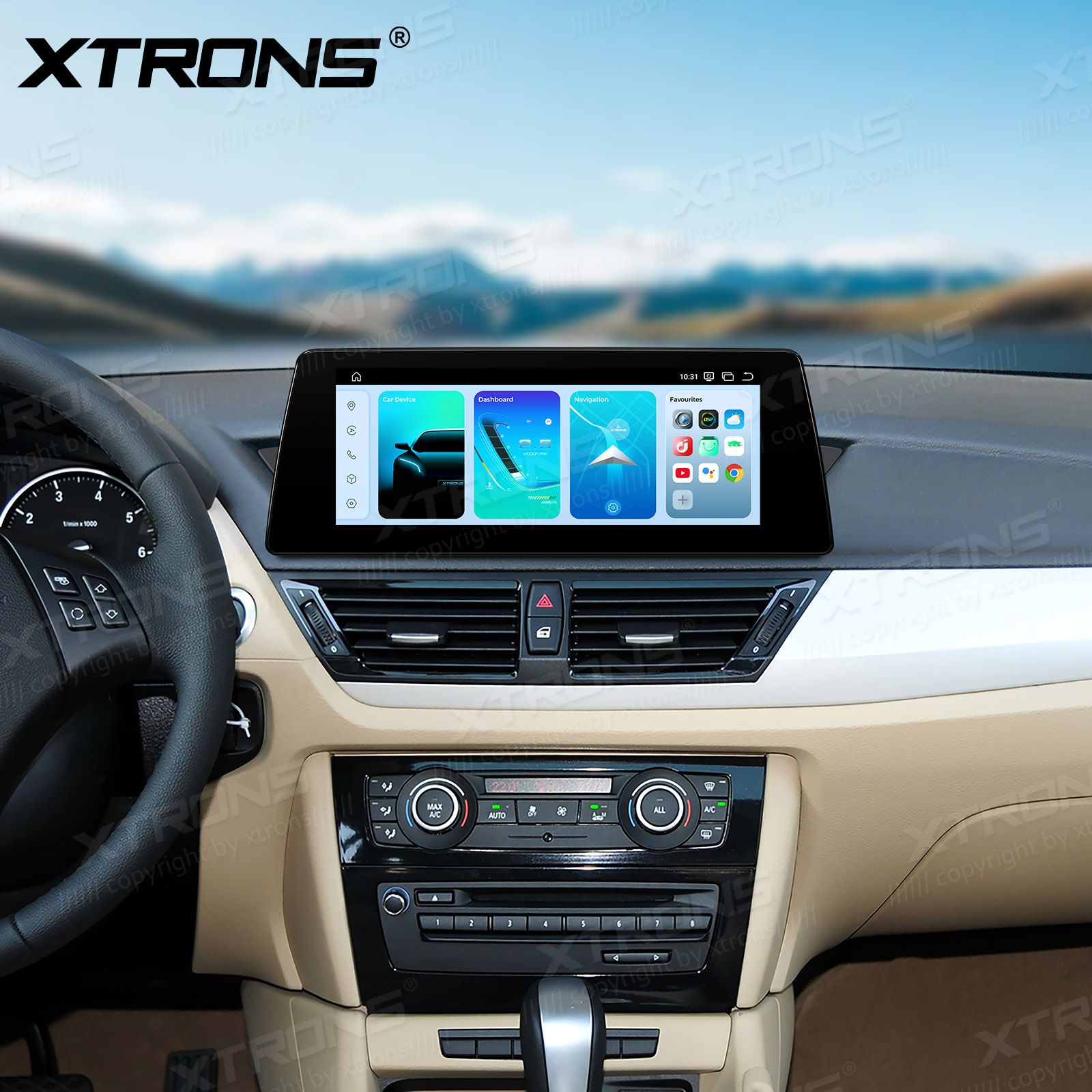 BMW X1 E84 (2009-2015) iDrive CIC  XTRONS QBBH14CIB12X1 Car multimedia GPS player with Custom Fit Design