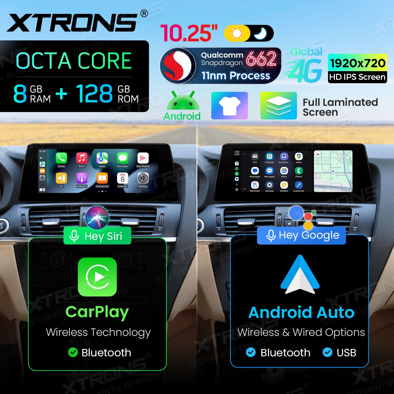 8+128Gb | 10.25"  | BMW X3 F25 iDrive CIC (2011-2013) Android 14 GPS autoraadio ja multimeedia keskus