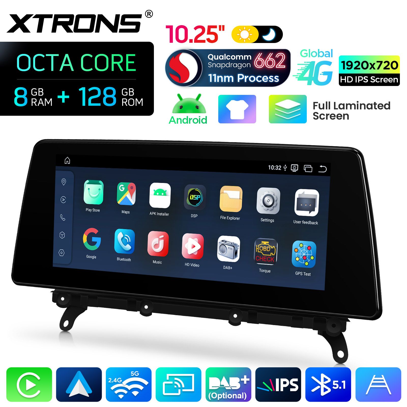 8+128Gb | 10.25"  | BMW X3 F25 iDrive CIC (2011-2013) Android 14 GPS autoraadio ja multimeedia keskus