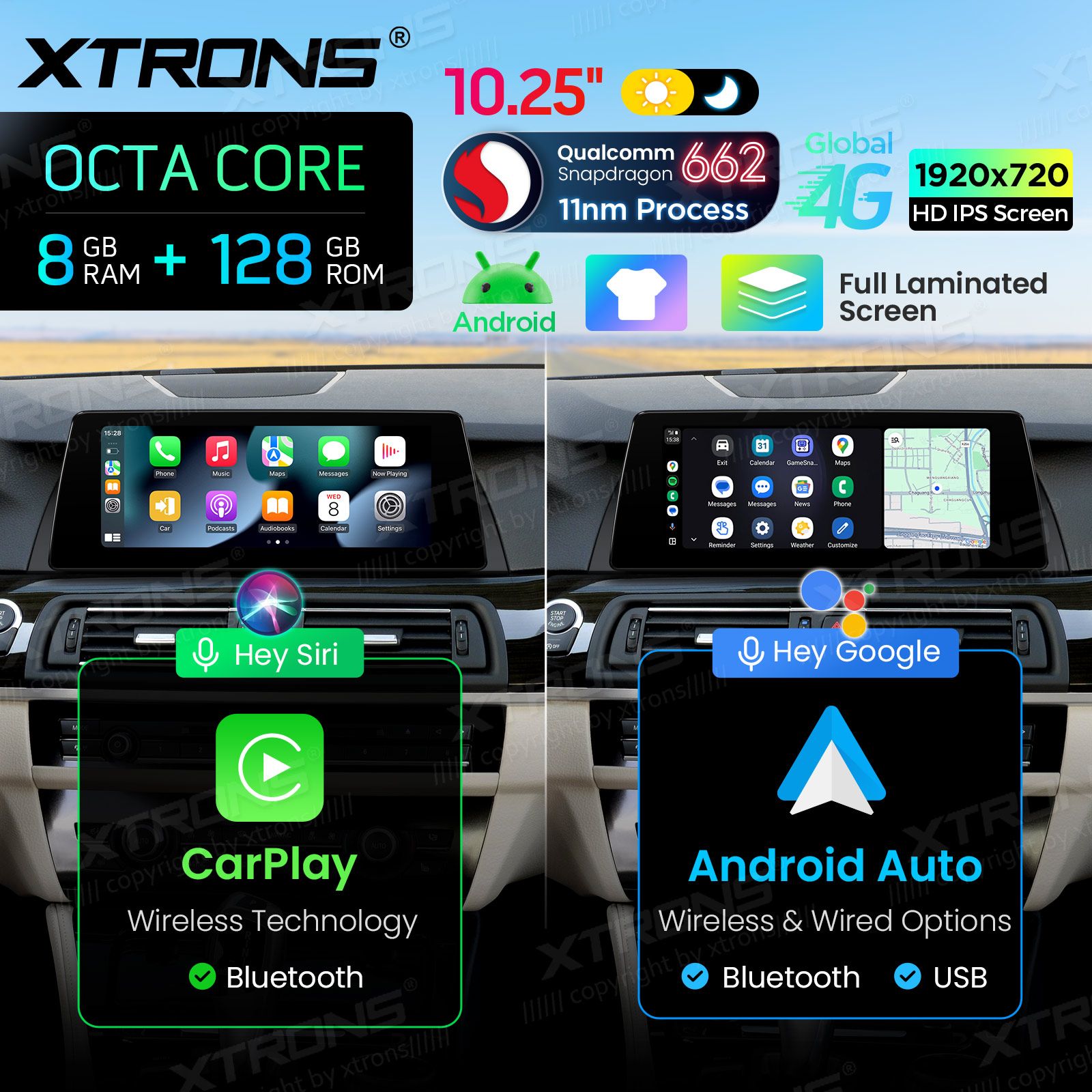 8+128Gb | 10.25"  | BMW 5. ser. BMW F10 | F11 iDrive NBT (2013-2016) Android 14 GPS autoraadio ja multimeedia keskus