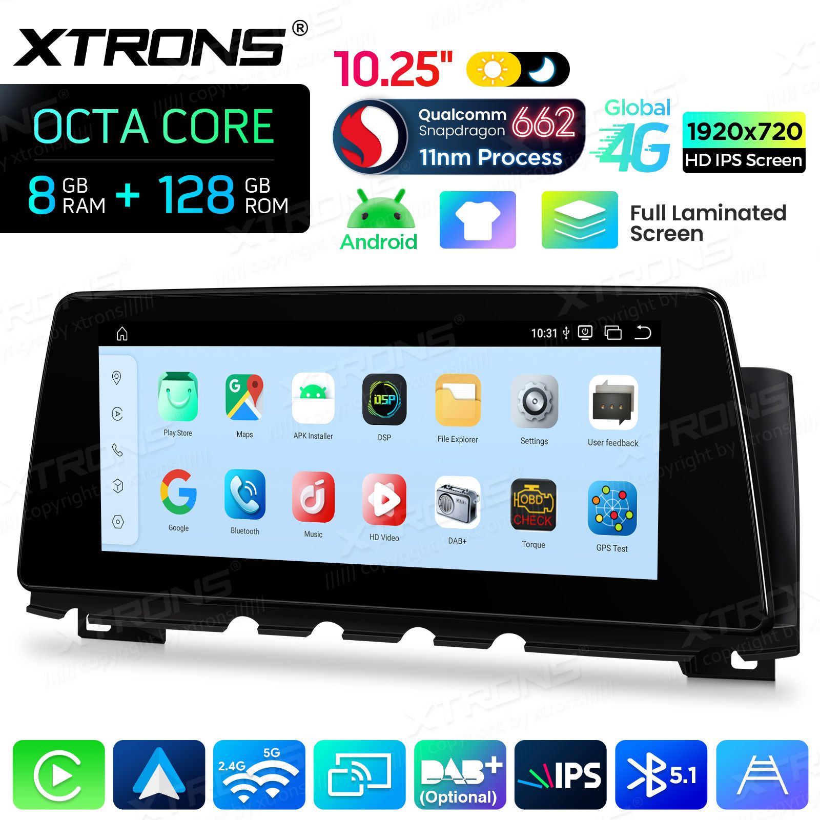 8+128Gb | 10.25"  | BMW 7.ser F01/F02 (2013 - 2015) | iDrive NBT Android 14 GPS autoraadio ja multimeedia keskus