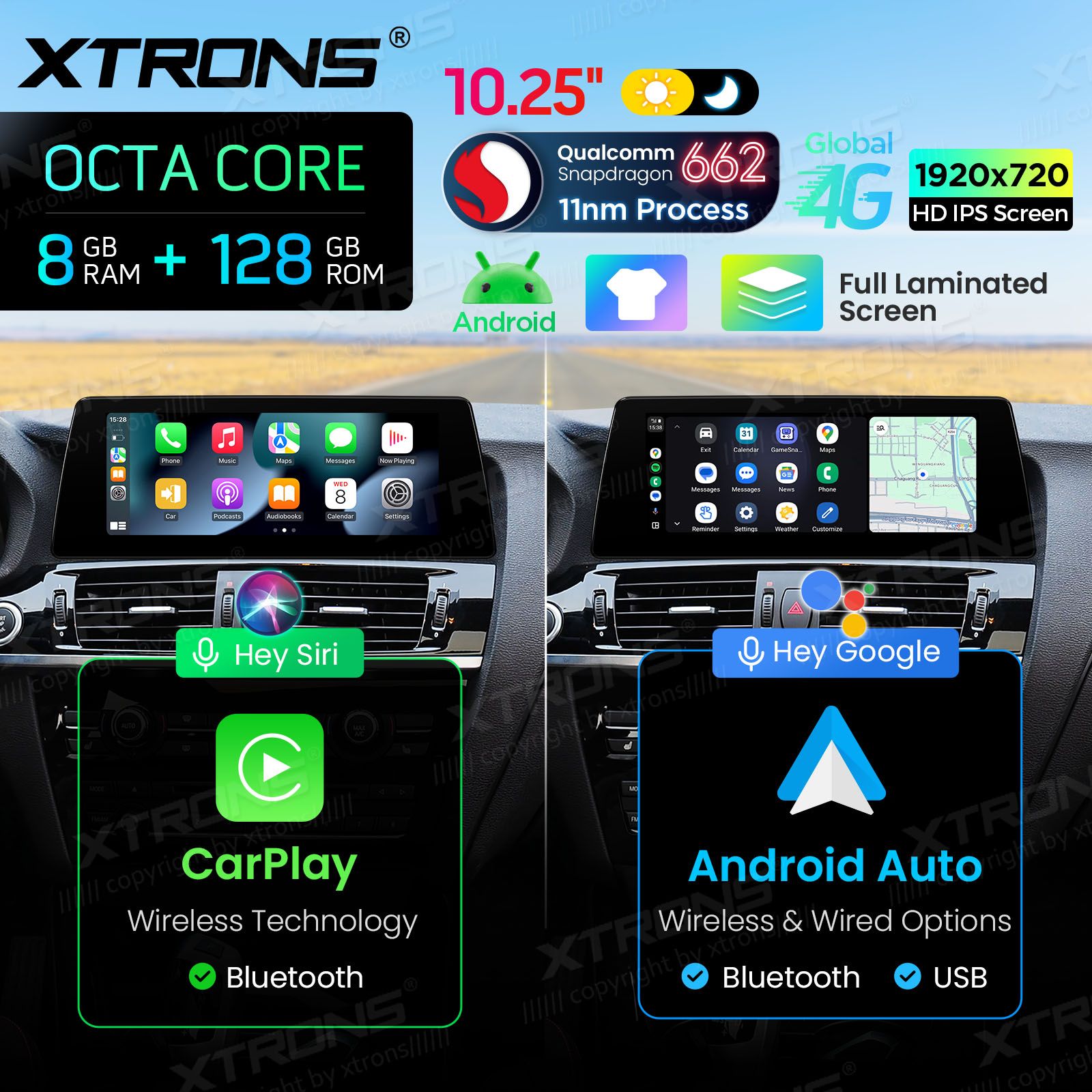 8+128Gb | 10.25"  | BMW X3/X4 F25/F26 iDrive NBT (2013-2016) Android 14 GPS autoraadio ja multimeedia keskus