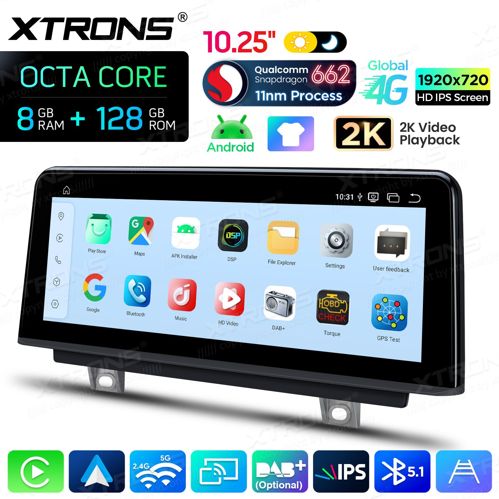 8+128Gb | 10.25"  | BMW 3.ser | BMW 4.ser | F30 | F32 | (2013-2016) Android 14 GPS autoraadio ja multimeedia keskus