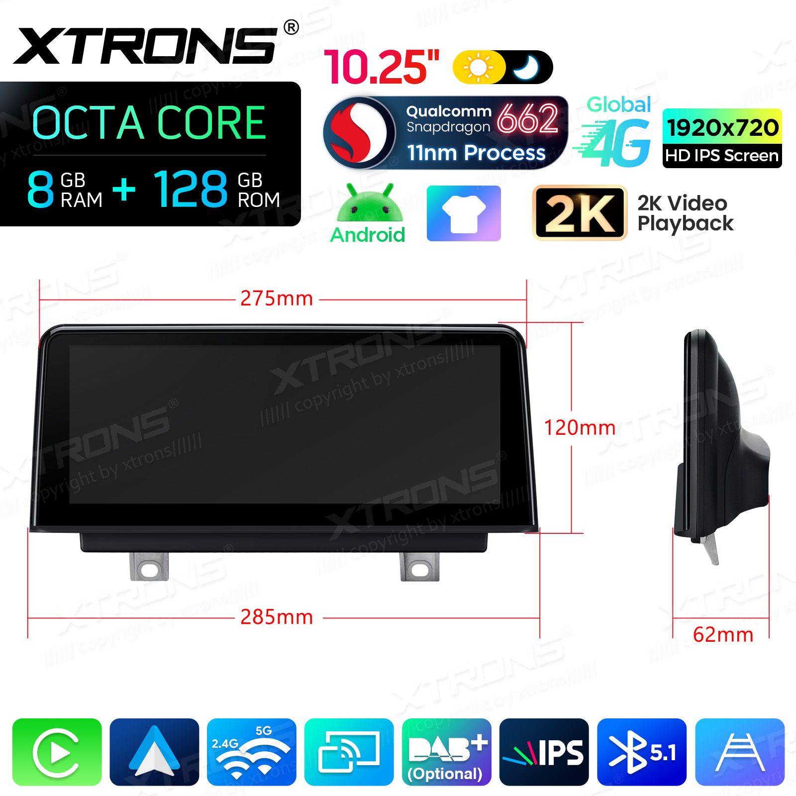 8+128Gb | 10.25"  | BMW 3.ser | BMW 4.ser | F30 | F32 | (2013-2016) Android 14 GPS autoraadio ja multimeedia keskus