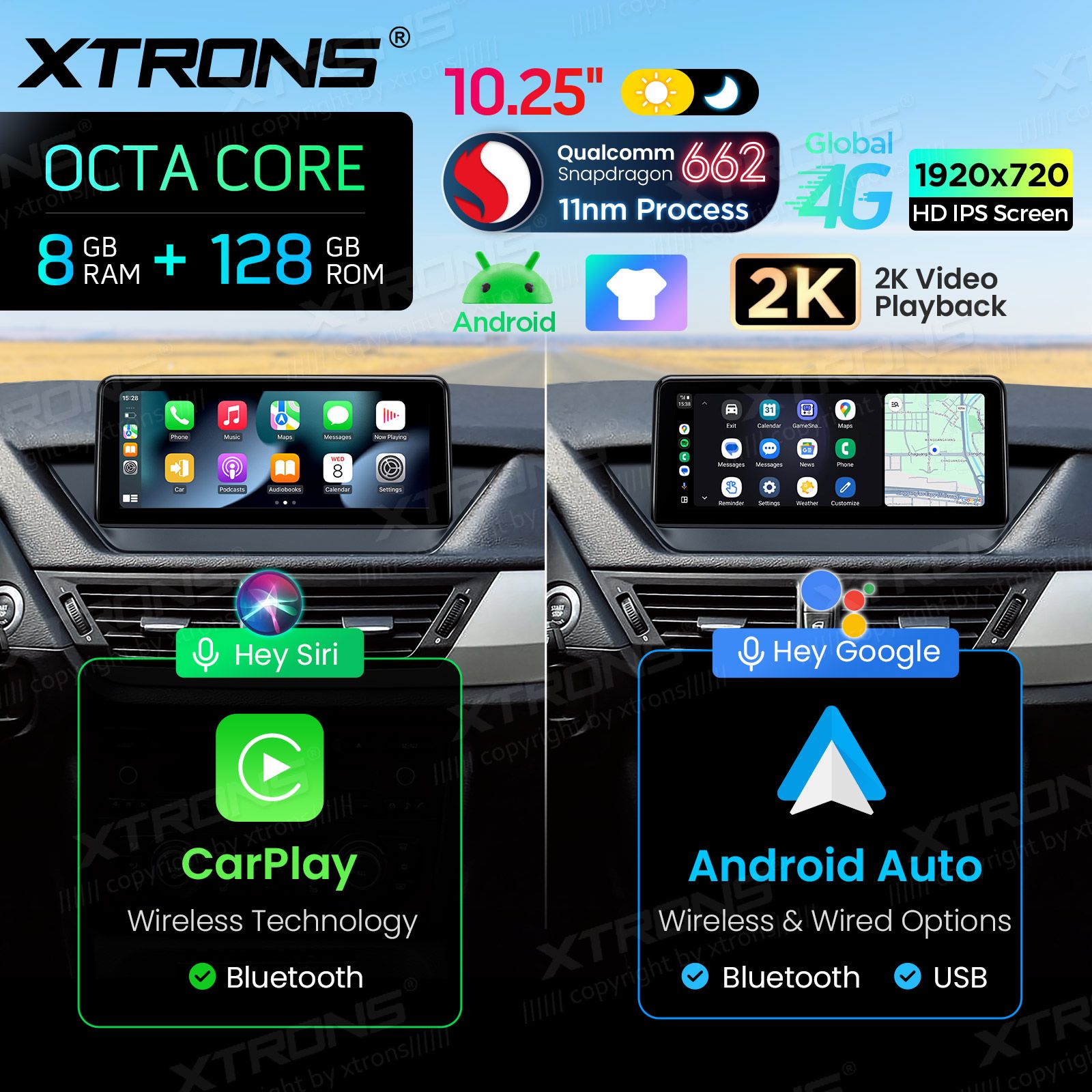 8+128Gb | 10.25"  | BMW X1 E84 (2009-2015) w/o orig. screen Android 14 GPS autoraadio ja multimeedia keskus