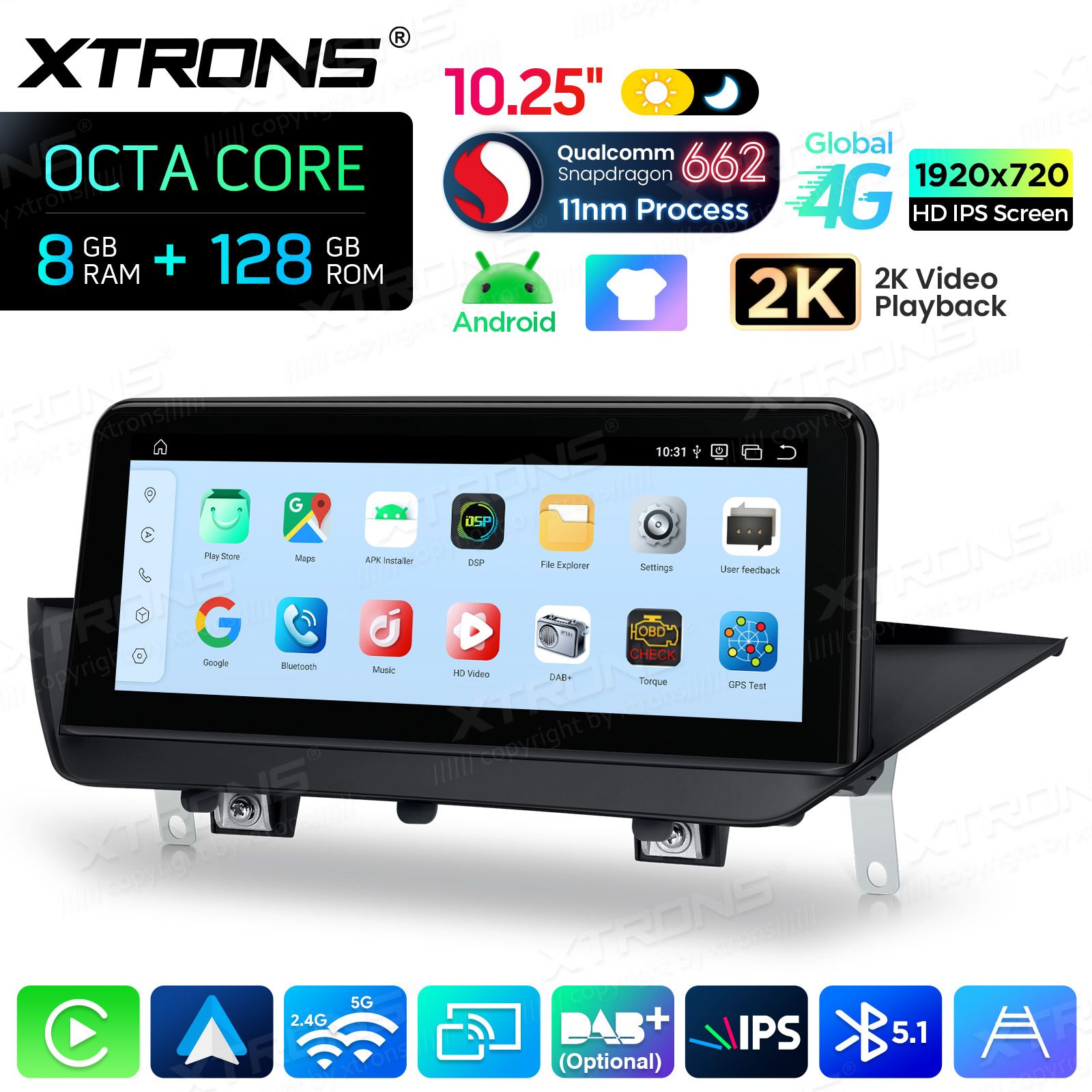 8+128Gb | 10.25"  | BMW X1 E84 (2009-2015) w/o orig. screen Android 14 GPS autoraadio ja multimeedia keskus