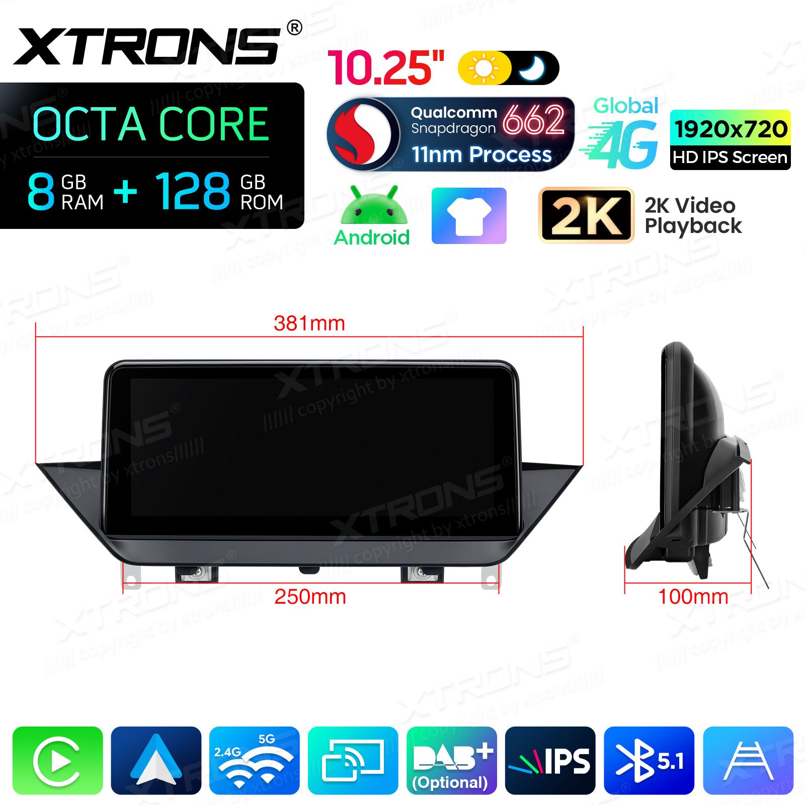 8+128Gb | 10.25"  | BMW X1 E84 (2009-2015) w/o orig. screen Android 14 GPS autoraadio ja multimeedia keskus