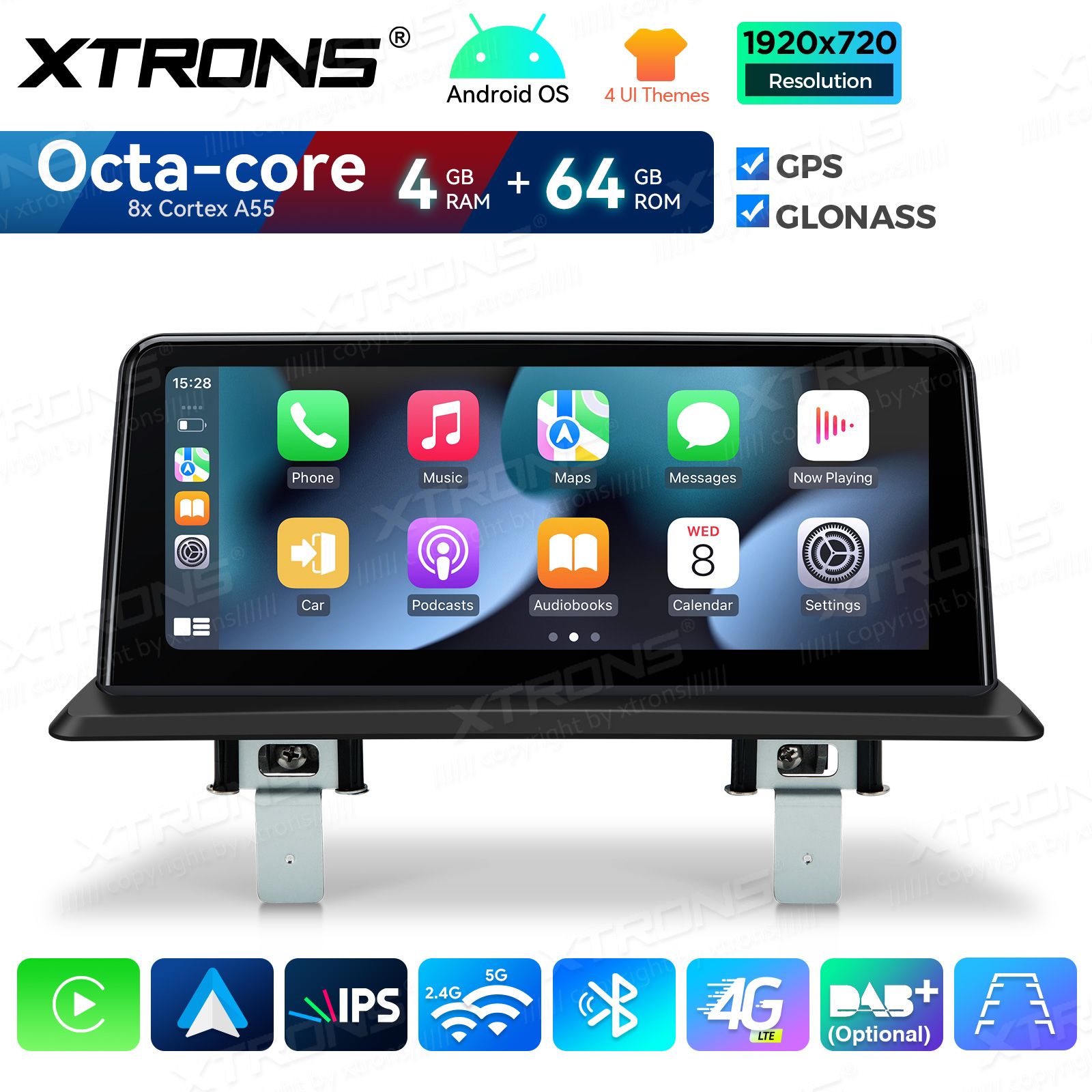 4+64Gb | 8.8"  | BMW 1. ser. E81 | E82 | E87 | E88 (2004-2012) w/o orig. screen Android 14 GPS autoraadio ja multimeedia keskus