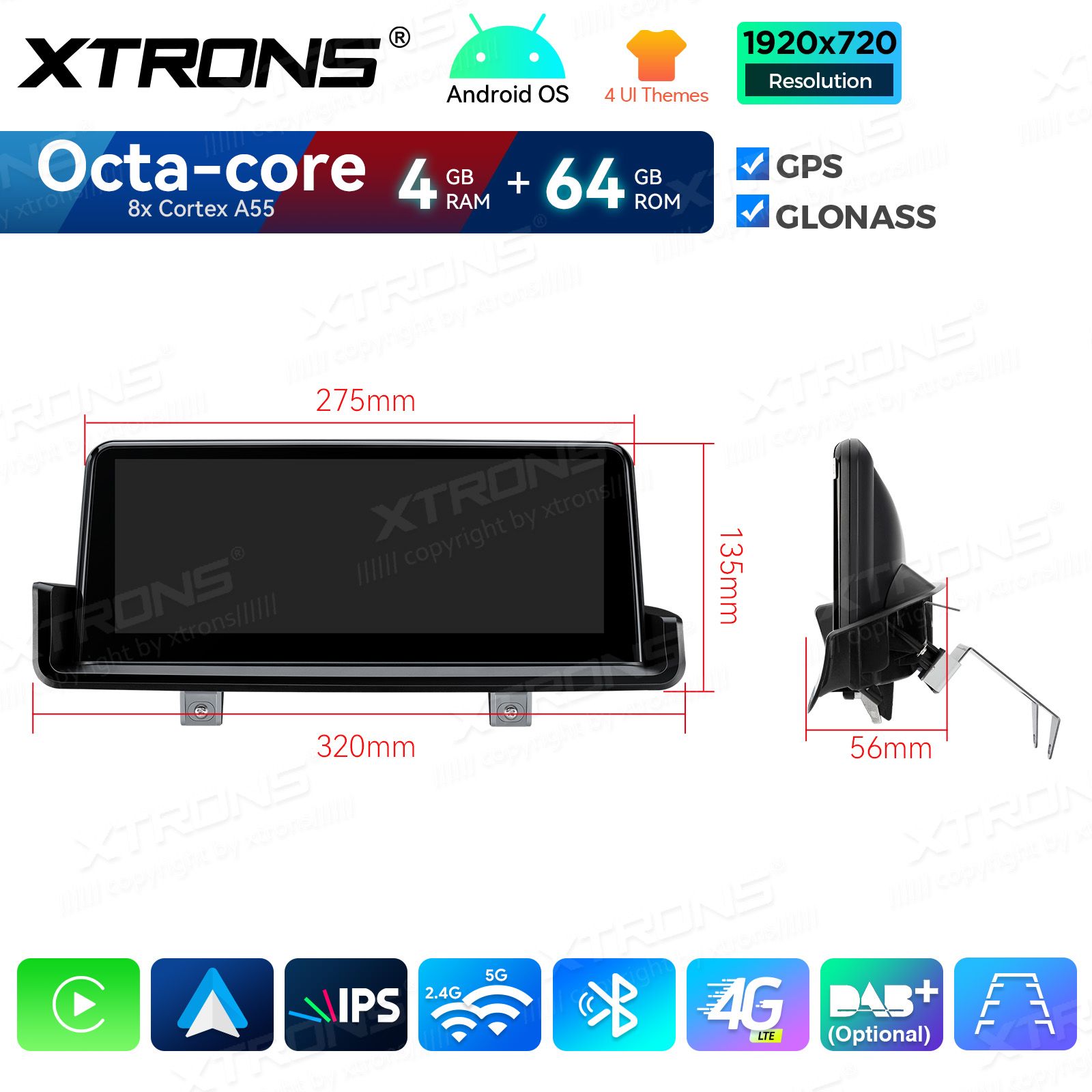 4+64Gb | 10.25"  | BMW 3. ser. E90 | E91 | E92 | E93 (2005-2012) w/o orig. screen Android 14 GPS autoraadio ja multimeedia keskus