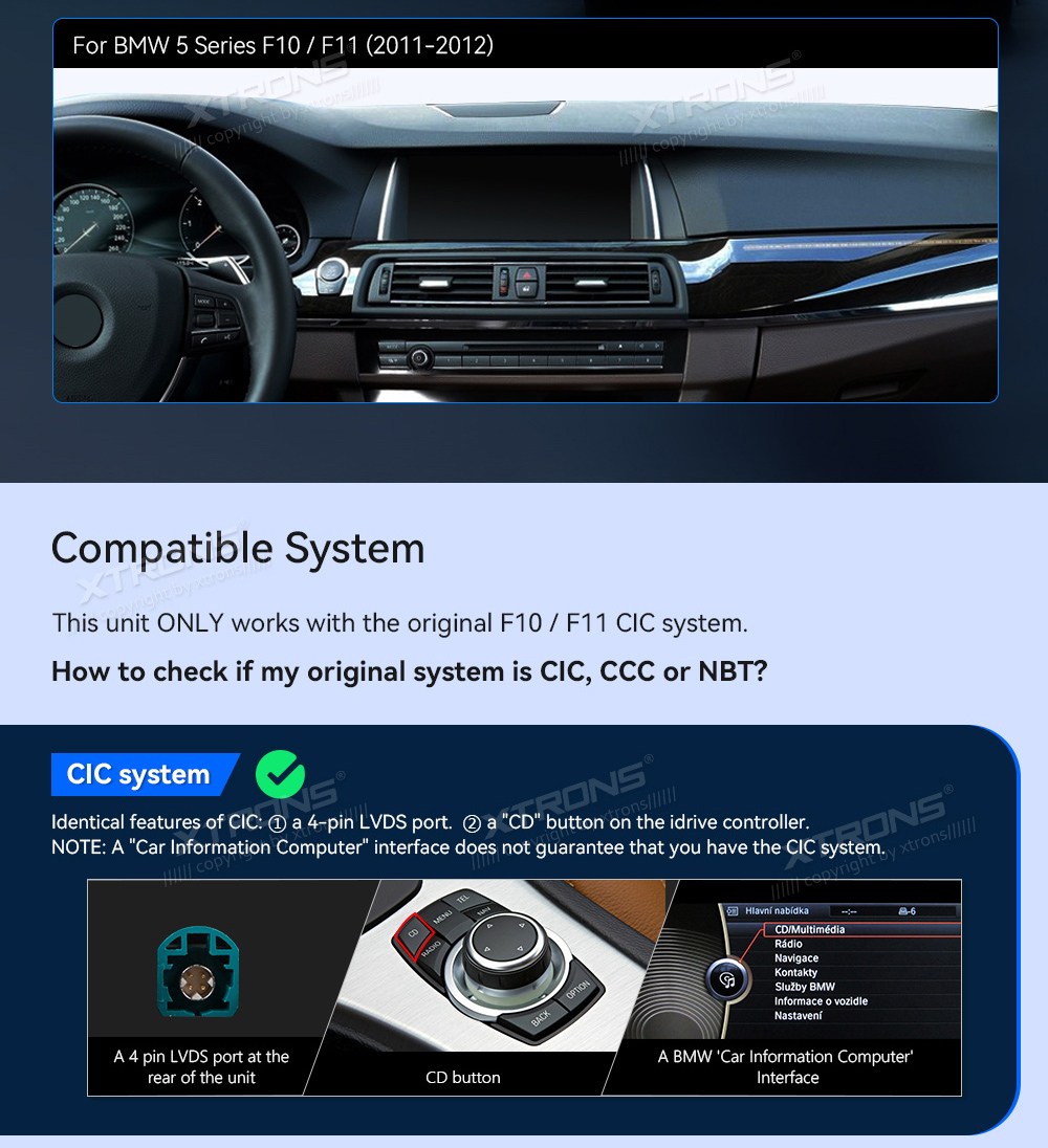XTRONS QDB10FVCI XTRONS QDB10FVCI raadio sobivus autole
