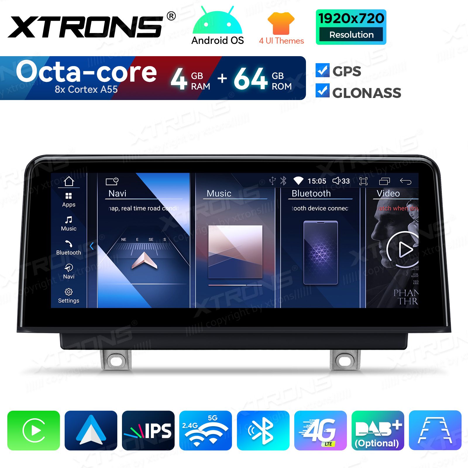 4+64Gb | 10.25"  | BMW 1.ser | BMW 2.ser| F20 | F23 | F45 | F46 | iDrive NBT (2011-2016) Android 14 auto GPS radio ja multimedia näyttösoitin