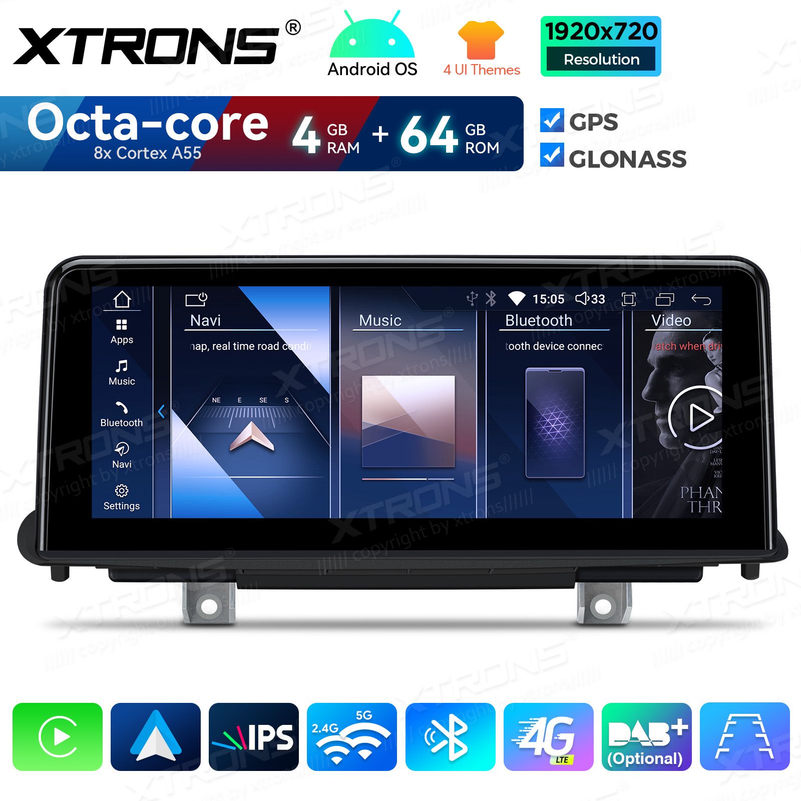 4+64Gb | 10.25"  | BMW X5 | X6 | F15 | F16 iDrive NBT (2014-2016) Android 14 GPS autoraadio ja multimeedia keskus