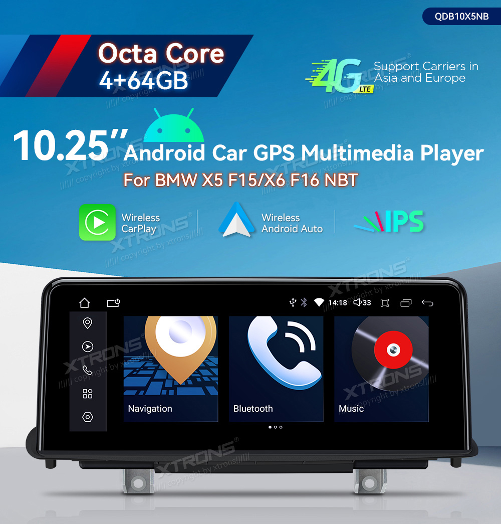 XTRONS QDB10X5NB Mudelikohane android multimeediakeskus gps naviraadio