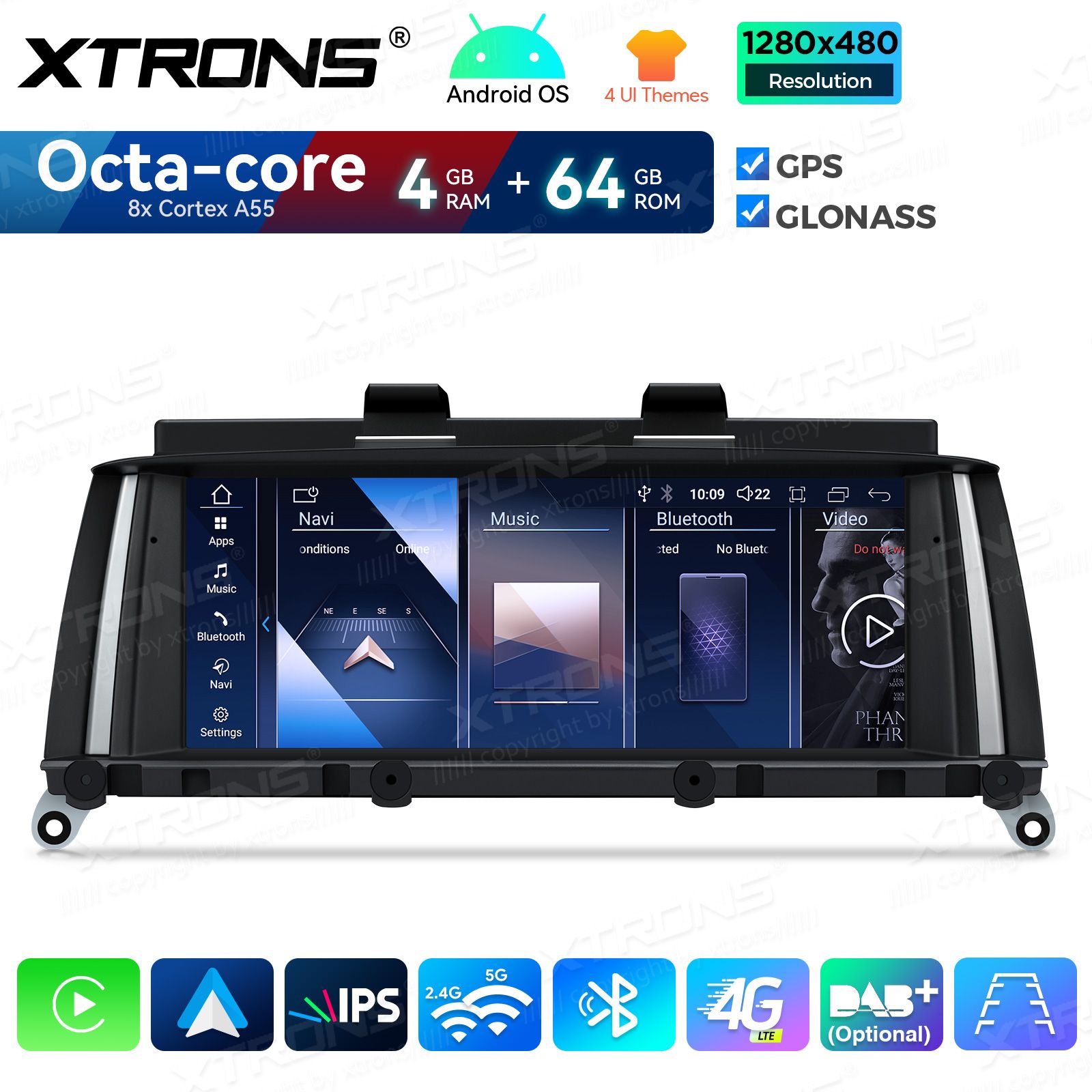 4+64Gb | 8.8"  | BMW X3 F25 iDrive CIC (2011-2013) Android 14 GPS autoraadio ja multimeedia keskus