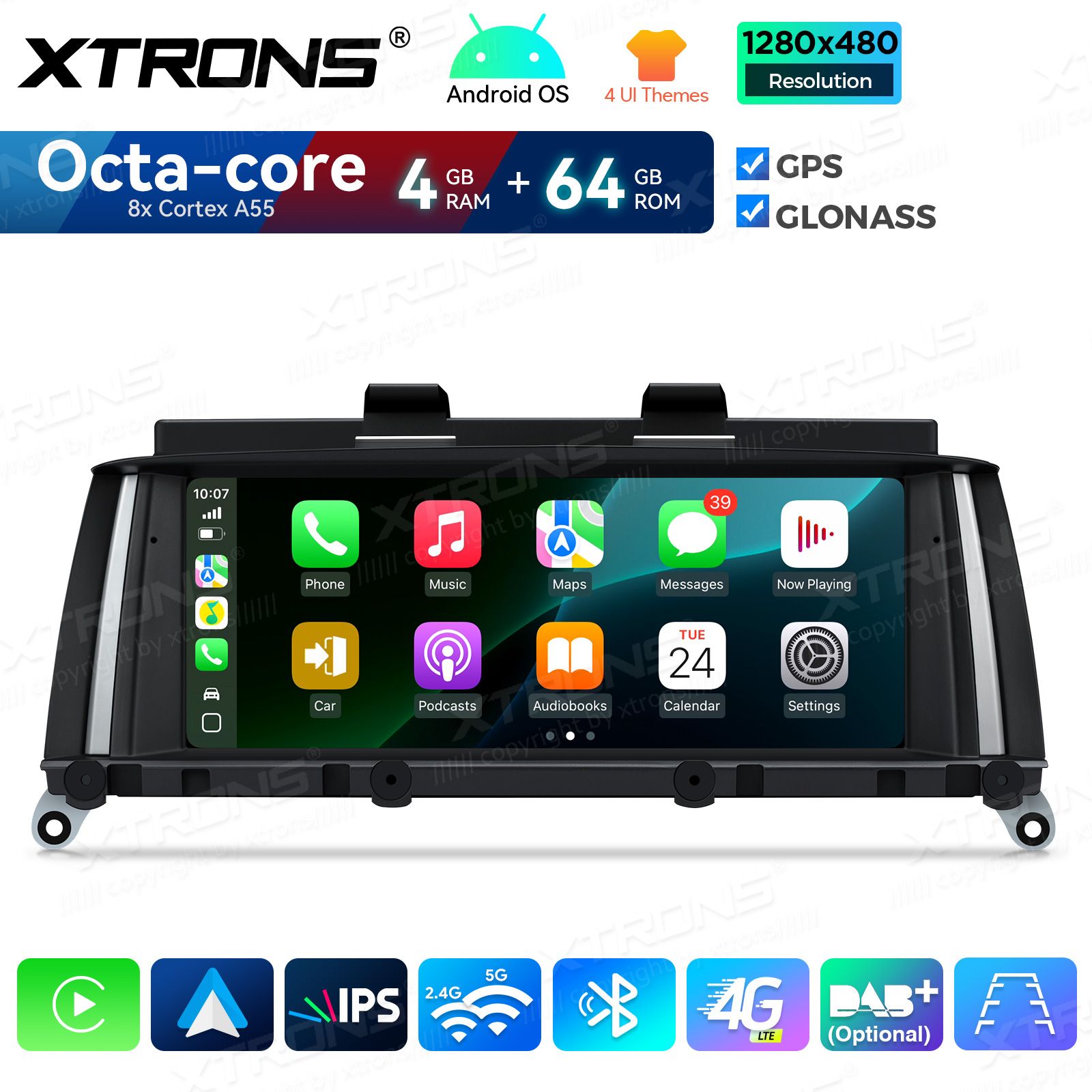 4+64Gb | 8.8"  | BMW X3 F25 iDrive CIC (2011-2013) Android 14 GPS autoraadio ja multimeedia keskus