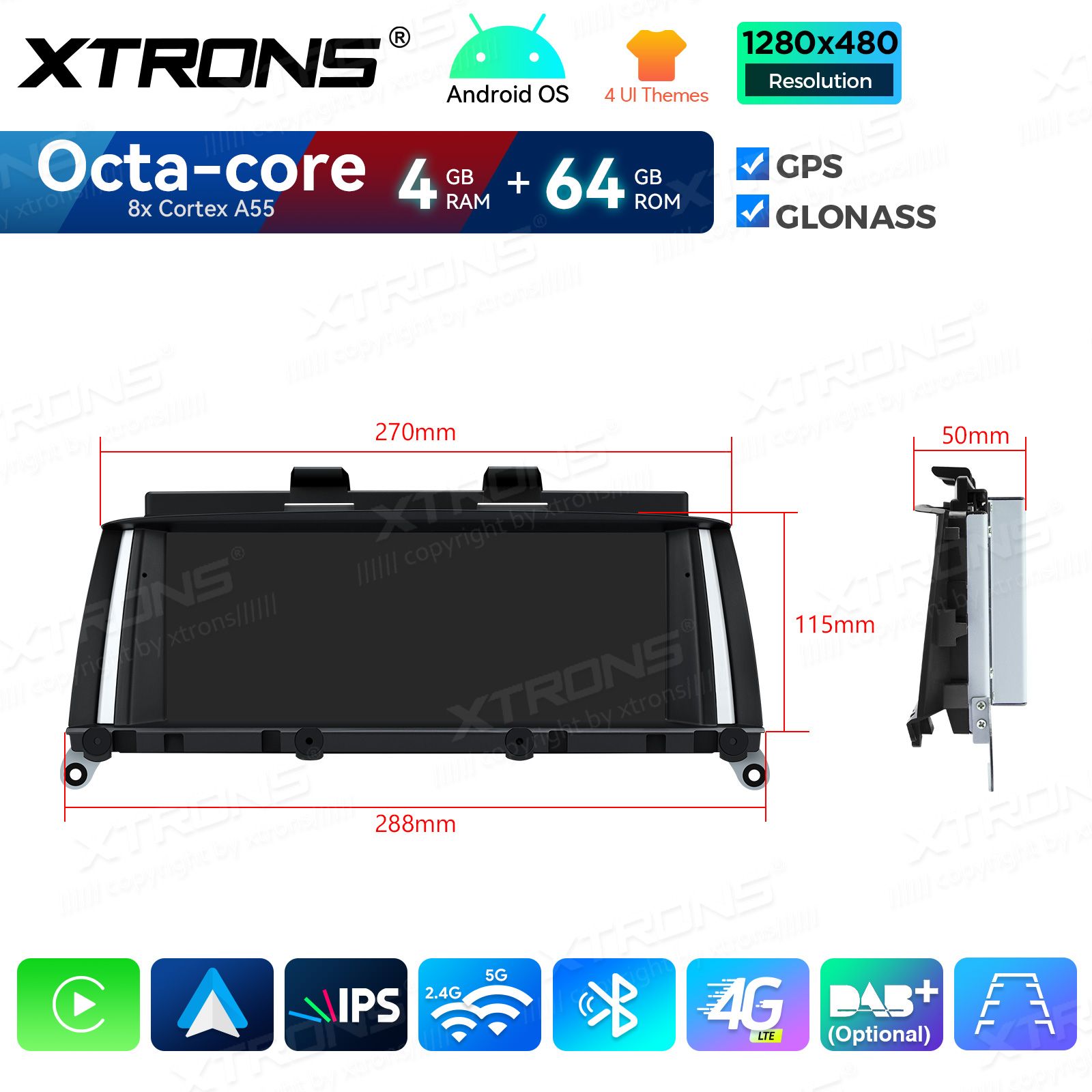 4+64Gb | 8.8"  | BMW X3 F25 iDrive CIC (2011-2013) Android 14 GPS autoraadio ja multimeedia keskus