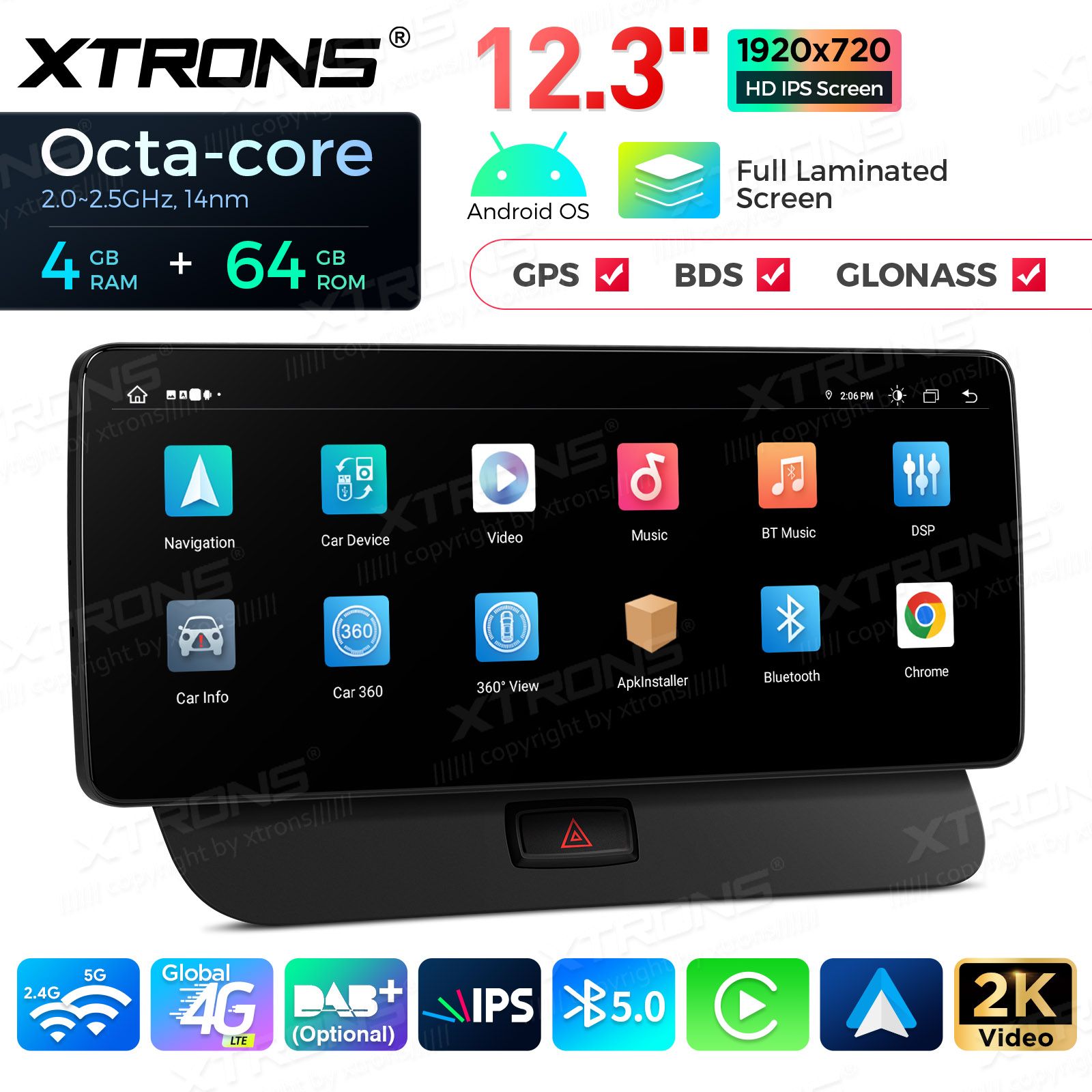 4+64Gb | 12.3" | Audi Q5 (2009 - 2017) | Audi concert | Audi symphony Android 13 GPS autoraadio ja multimeedia keskus