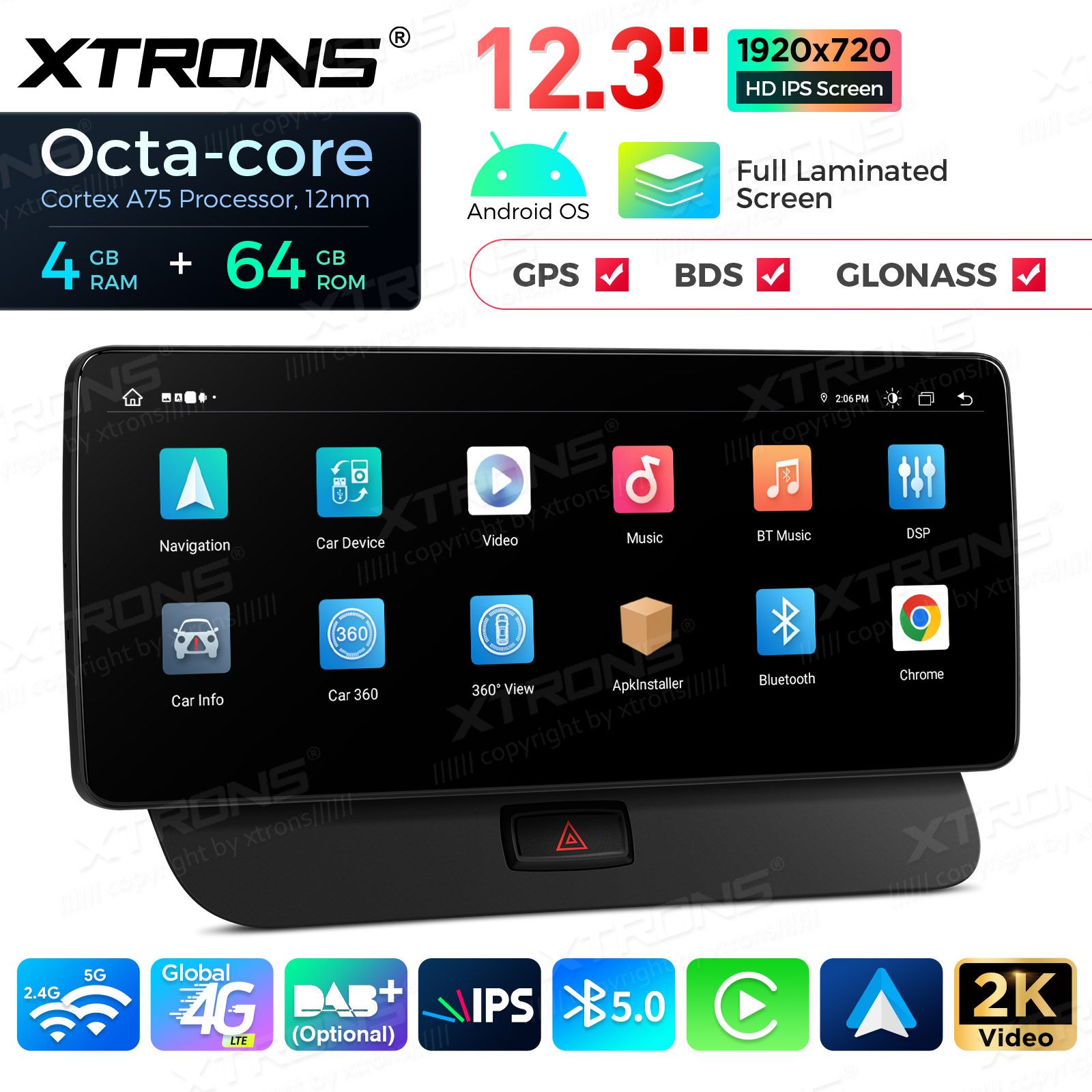 4+64Gb | 12.3" | Audi Q5 (2009 - 2017) | Audi multimedia Android 13 GPS autoraadio ja multimeedia keskus