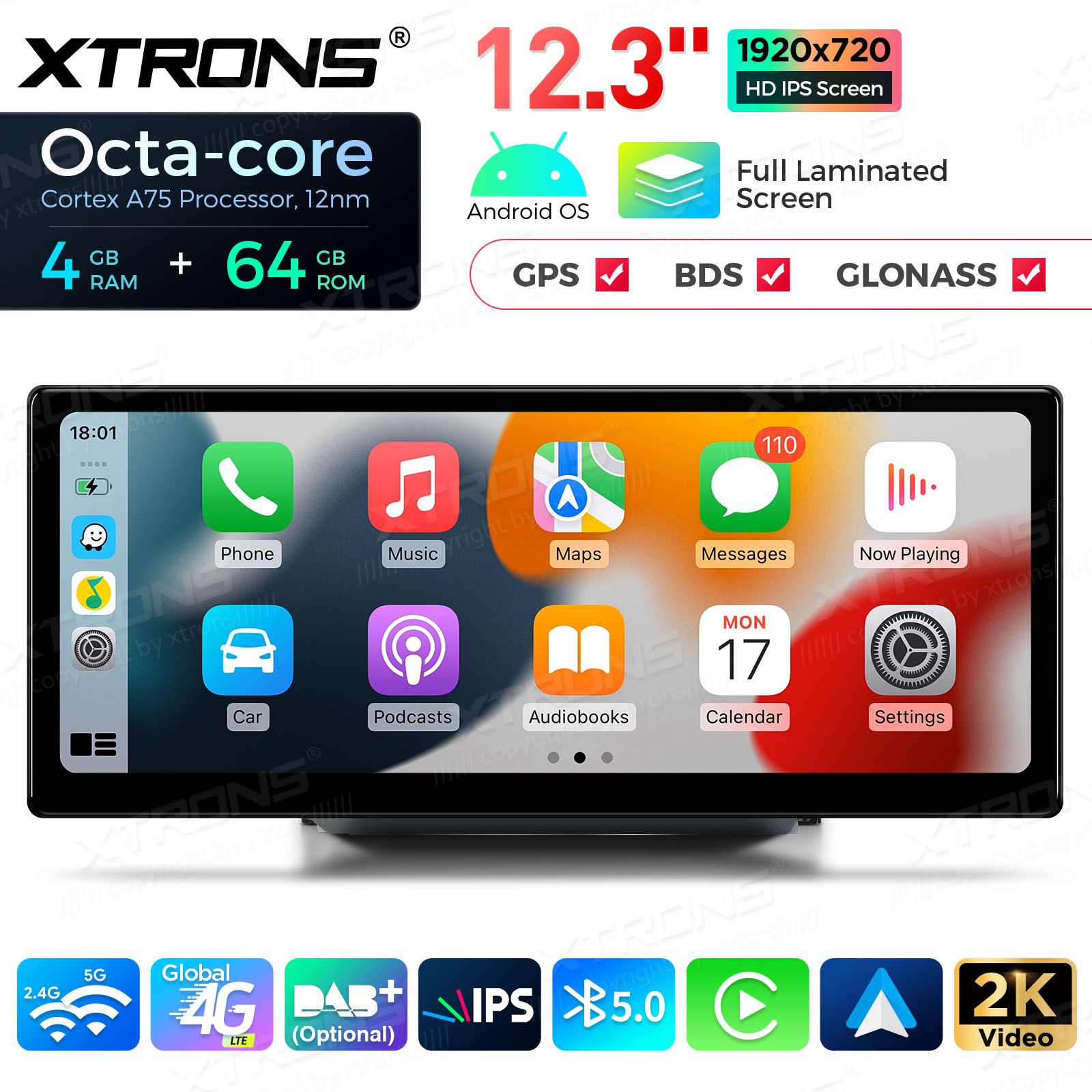 4+64Gb | 12.3" | Audi A1 (2010-2018) MMI 3G/RMC System Android 13 GPS autoraadio ja multimeedia keskus