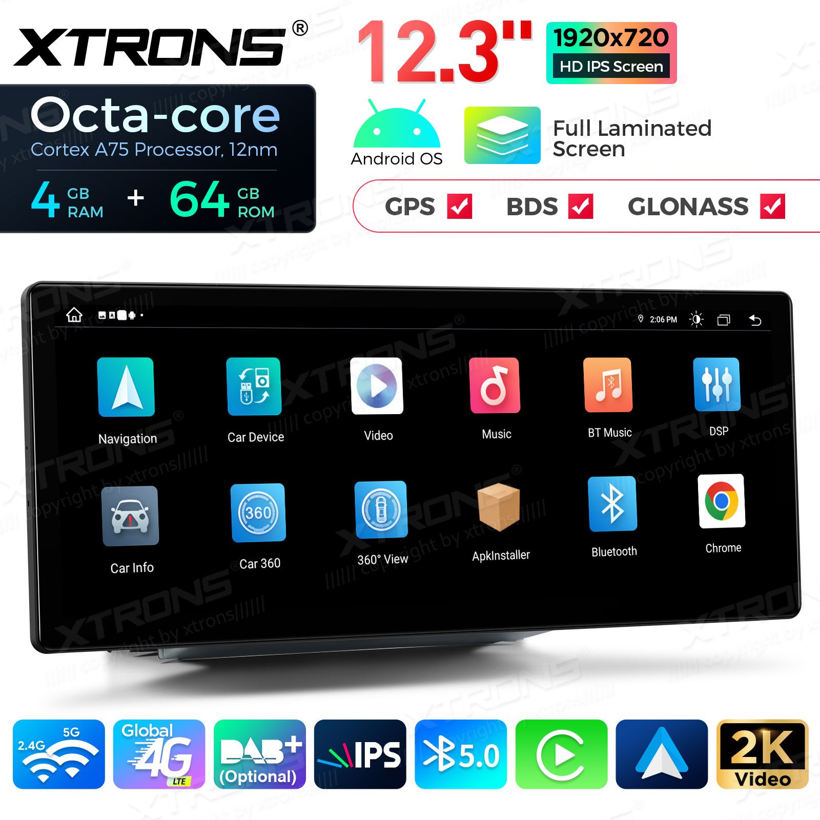 4+64Gb | 12.3" | Audi A1 (2010-2018) MMI 3G/RMC System Android 13 GPS autoraadio ja multimeedia keskus