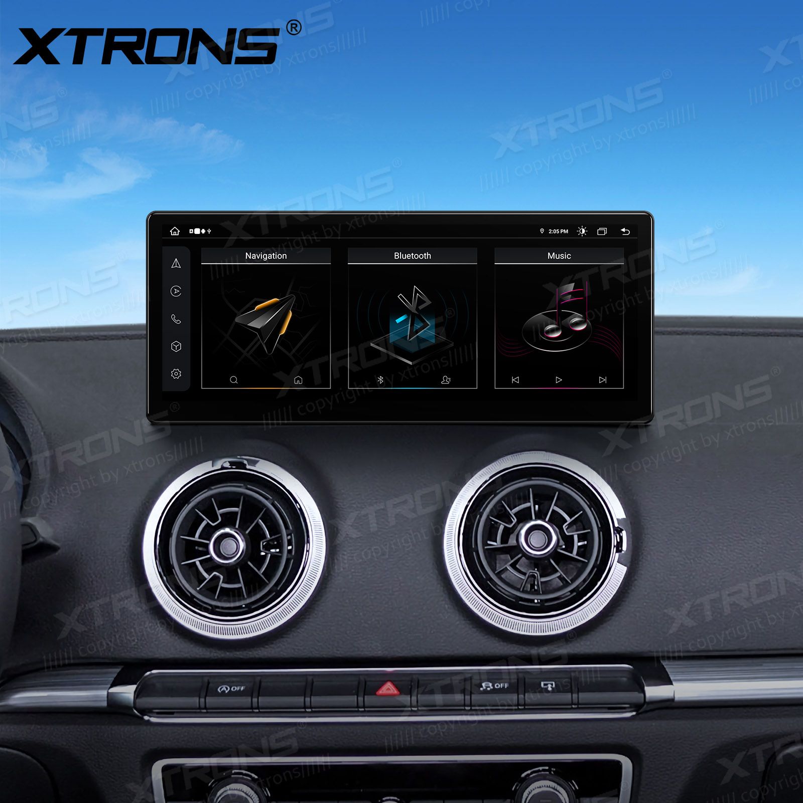 Audi A3 (2013-2018) MIB2 System  XTRONS QLA23A3 Car multimedia GPS player with Custom Fit Design