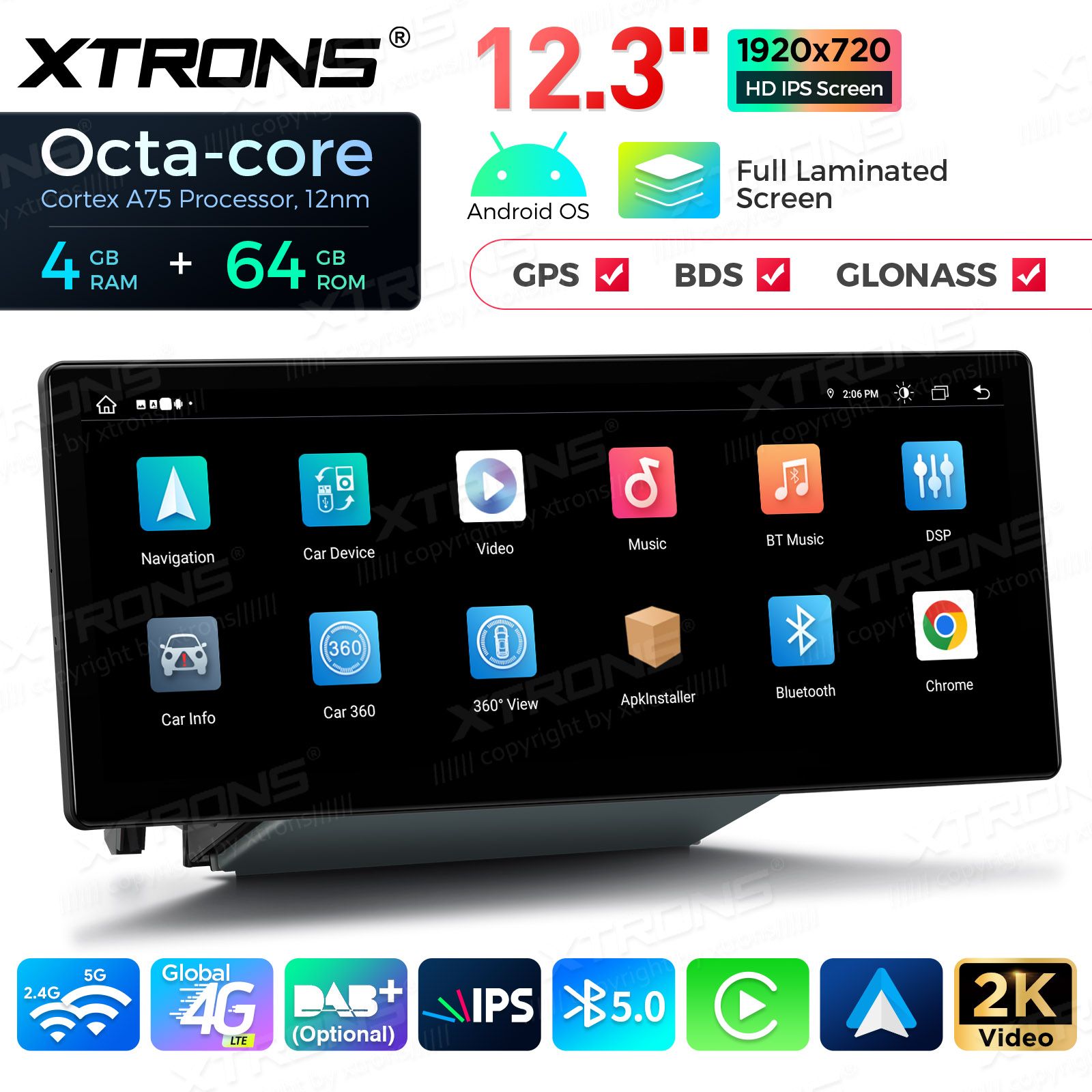 4+64Gb | 12.3" | Audi Q3 (2013-2018) MMI 3G/RMC System Android 13 GPS autoraadio ja multimeedia keskus