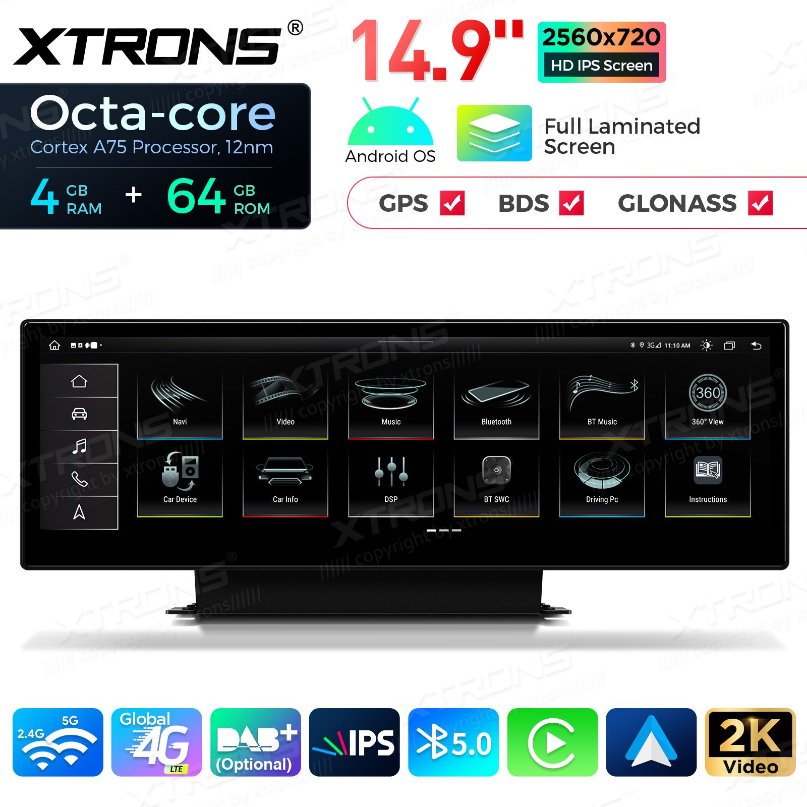 4+64Gb | 14.9"  | Audi A4 | A5 | B9 | (2016-2020) MIB2 System Android 13 GPS autoraadio ja multimeedia keskus