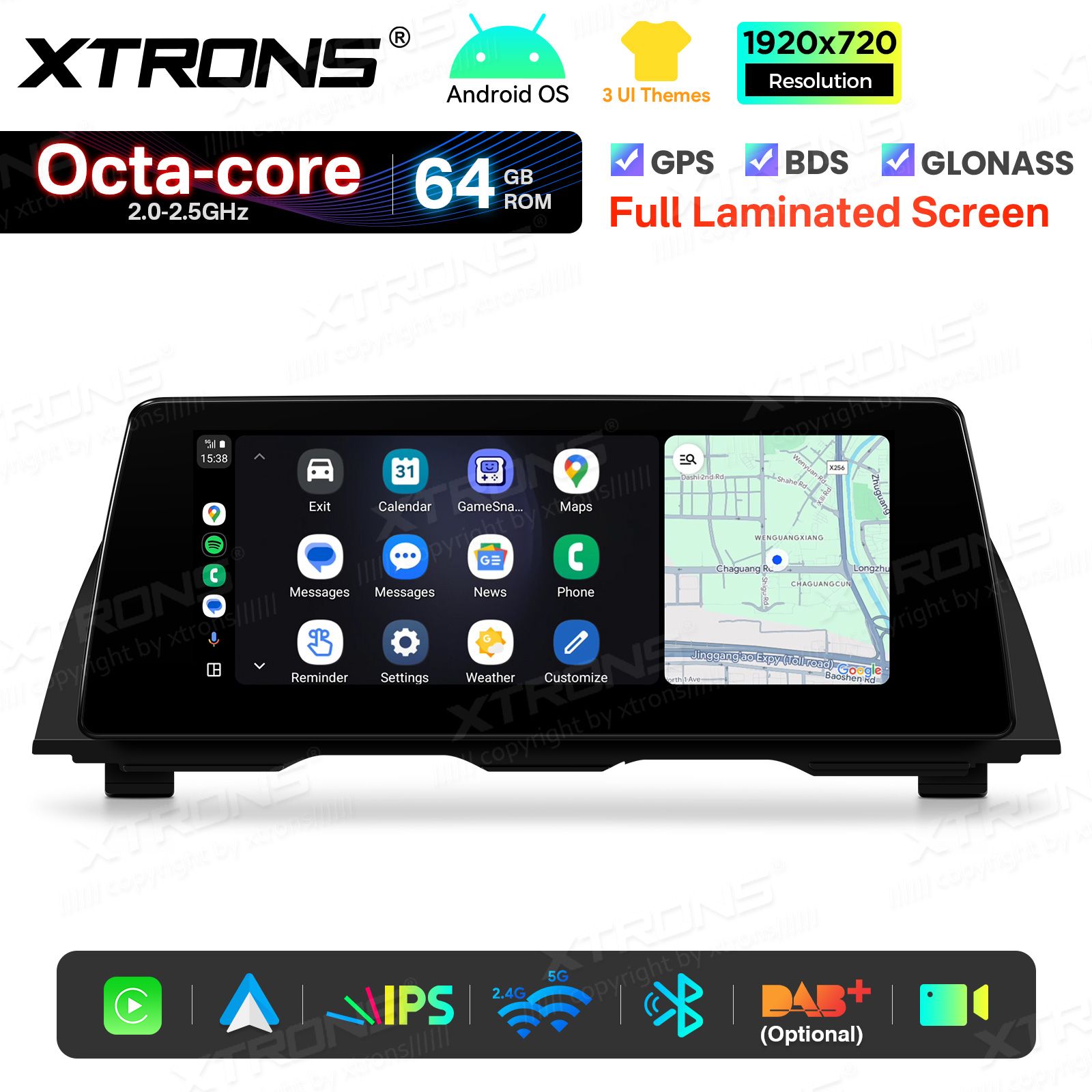 2+64Gb | 10.25"  | BMW 5. ser. BMW F10 | F11 iDrive CIC (2010-2012) Android 14 GPS autoraadio ja multimeedia keskus