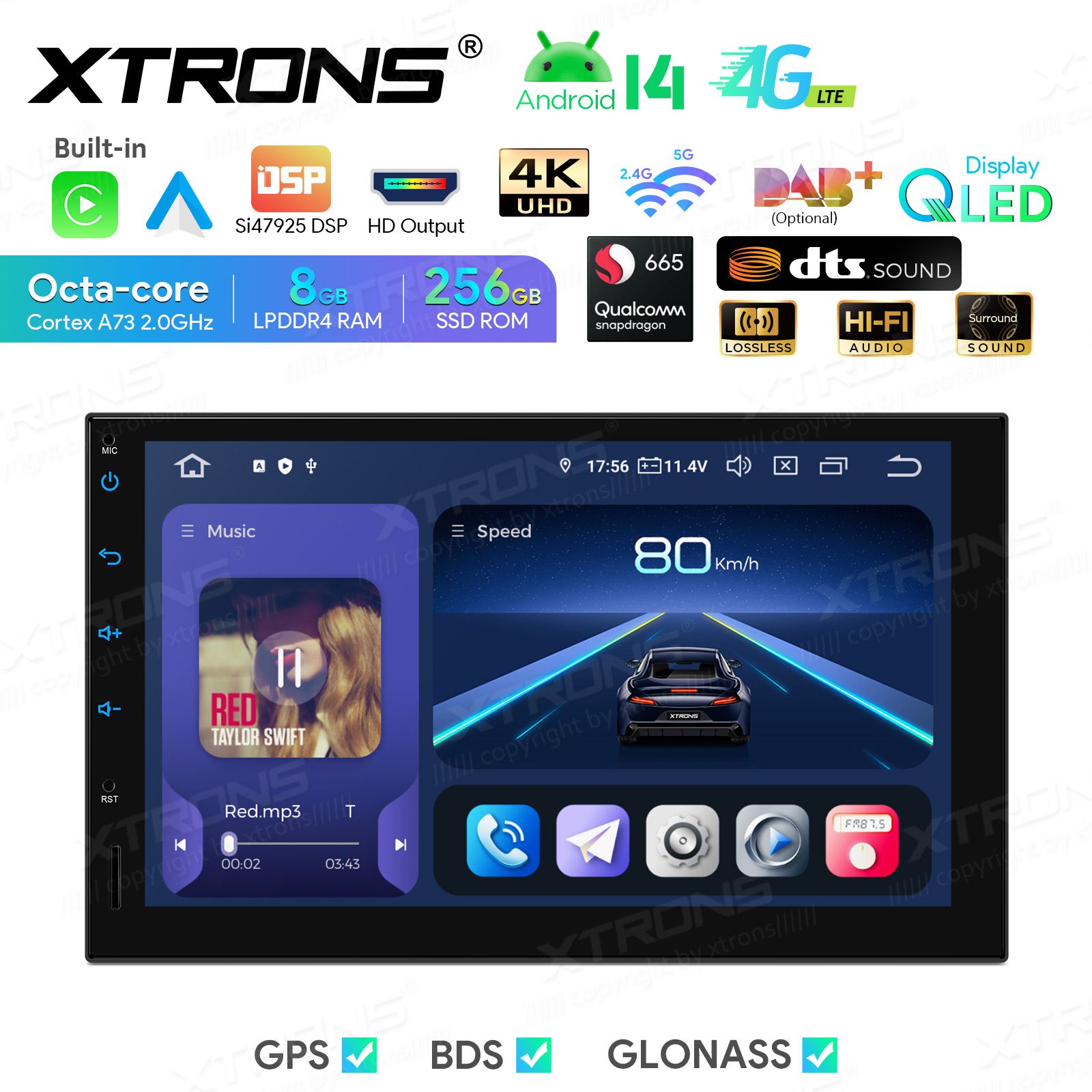 2 DIN Android 14  | GPS autoraadio ja multimeedia keskus