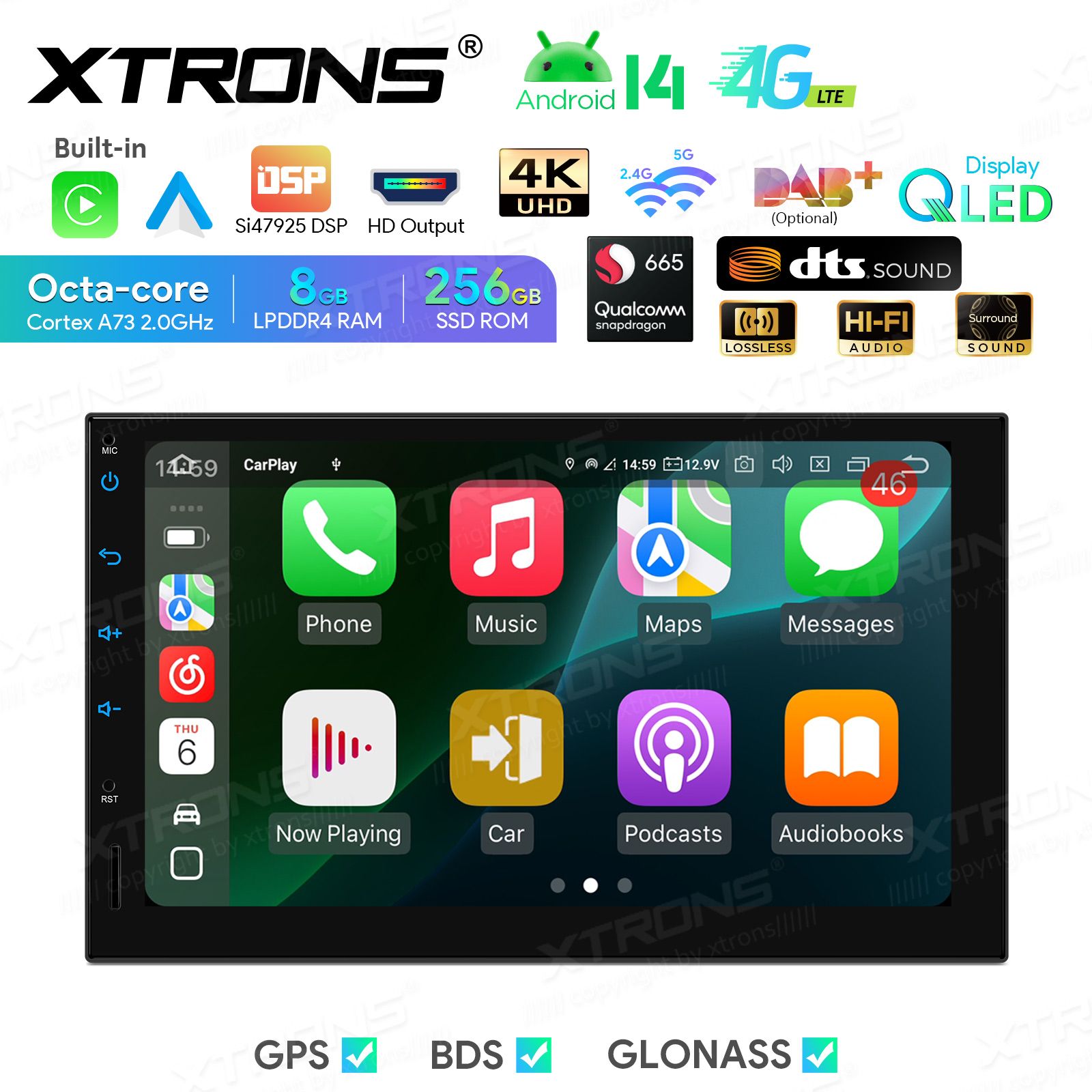 2 DIN Android 14  | GPS autoraadio ja multimeedia keskus