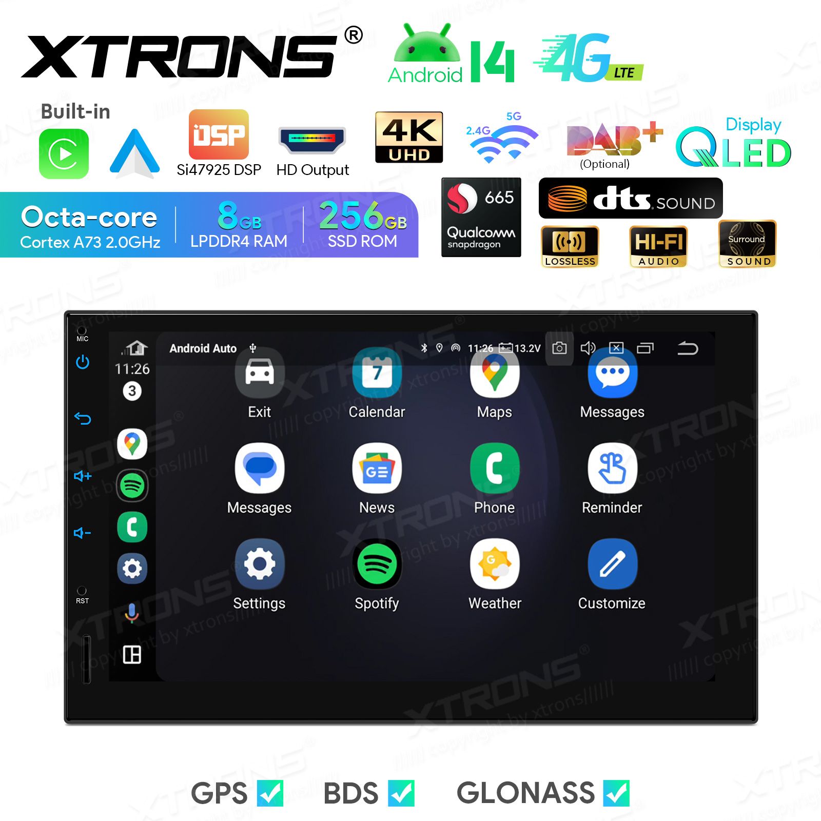2 DIN Android 14  | GPS autoraadio ja multimeedia keskus