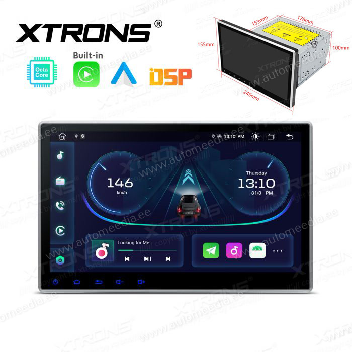 2 DIN Android 12 Car Multimedia Player with GPS Navigation