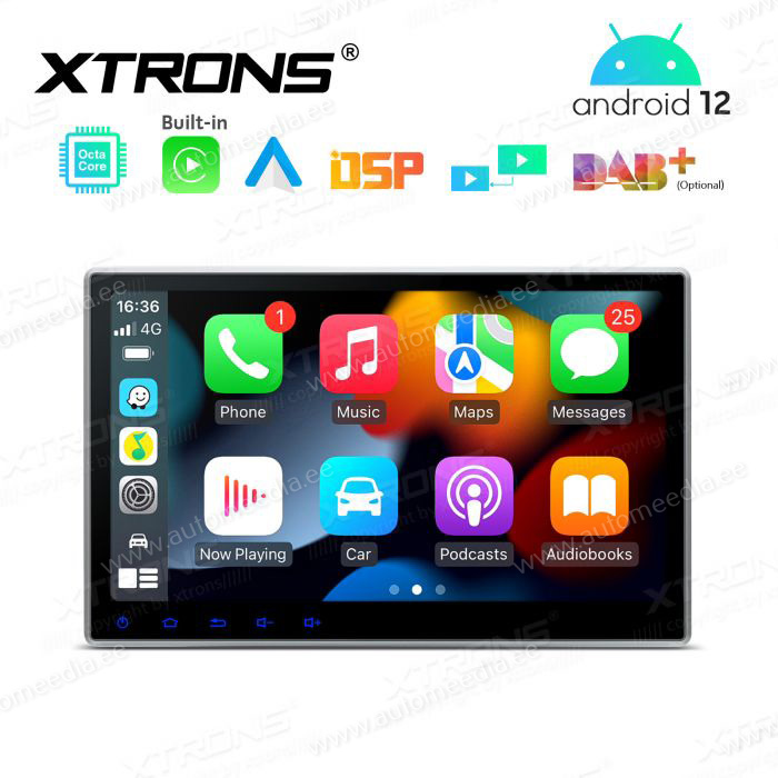 2 DIN universaalne Android 12 GPS autoraadio ja multimeedia keskus