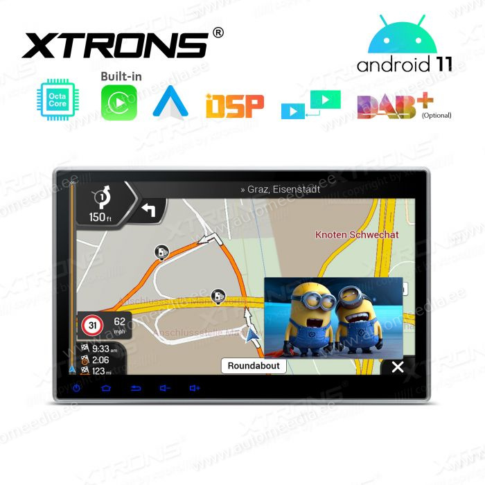 2 DIN universaalne Android 12 GPS autoraadio ja multimeedia keskus