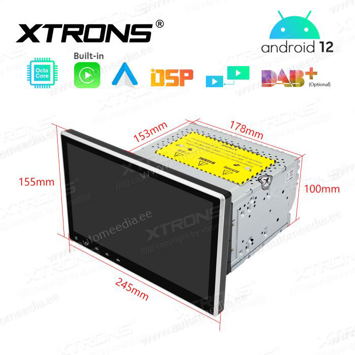 2 DIN universaalne Android 12 GPS autoraadio ja multimeedia keskus