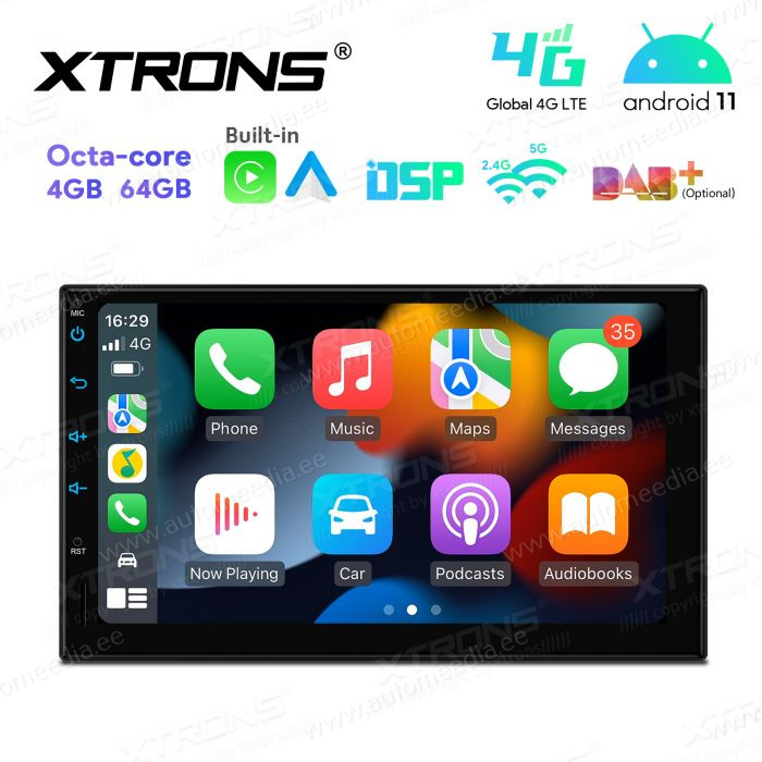 2 DIN universaalne Android 12 GPS autoraadio ja multimeedia keskus