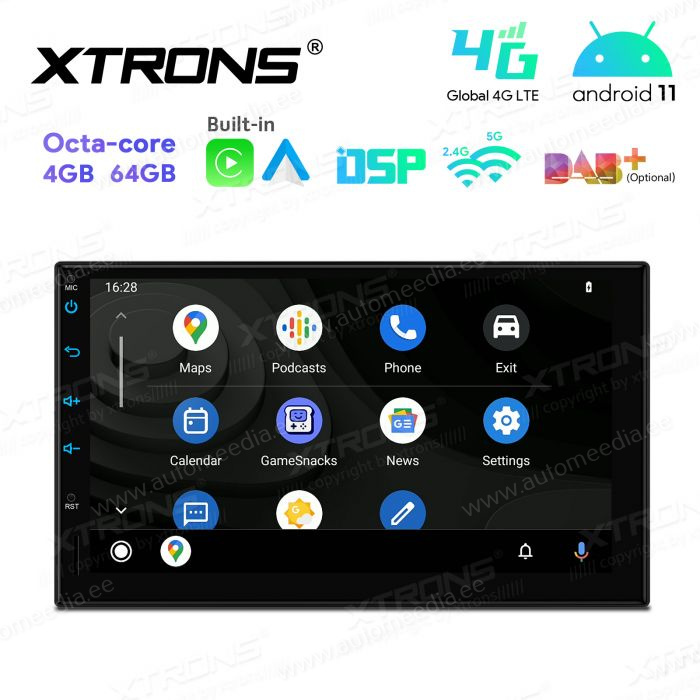 2 DIN universaalne Android 12 GPS autoraadio ja multimeedia keskus