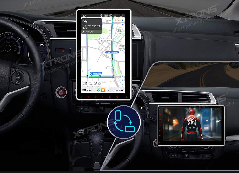 2 DIN  XTRONS TIX125L merkkikohtainen Android GPS multimedia näyttösoitin