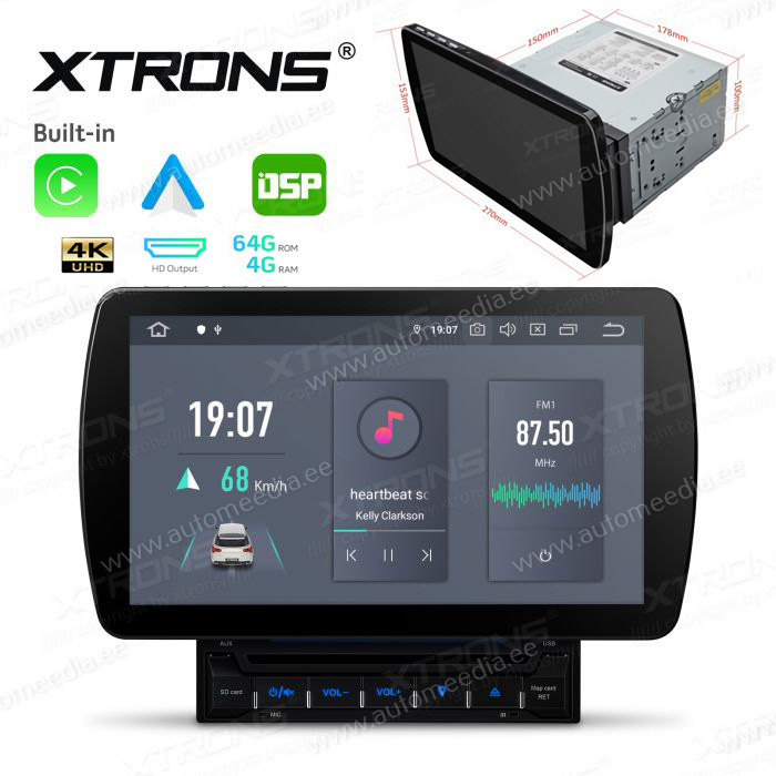 2 DIN Автомобильная магнитола Android 11 с GPS навигацией