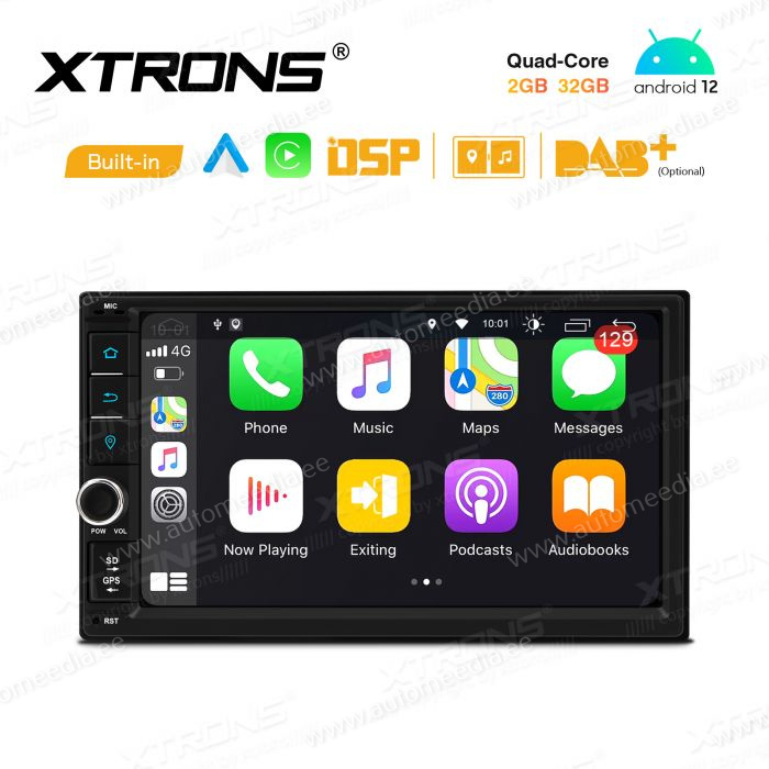 2 DIN universaalne Android 12 GPS autoraadio ja multimeedia keskus