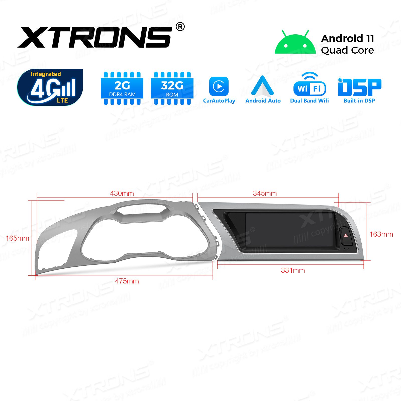 Audi A4 (2013 - 2016)| Audi concert & Audi symphony mudelipõhine Android 12 GPS autoraadio ja multimeedia keskus