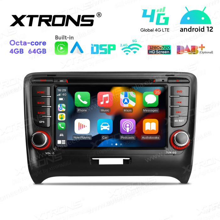 Audi TT (2006-2012) mudelipõhine Android 12 GPS autoraadio ja multimeedia keskus
