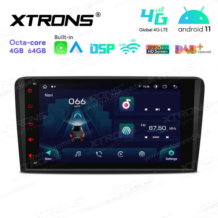 Audi A3 (2003-2012) mudelipõhine Android 12 GPS autoraadio ja multimeedia keskus