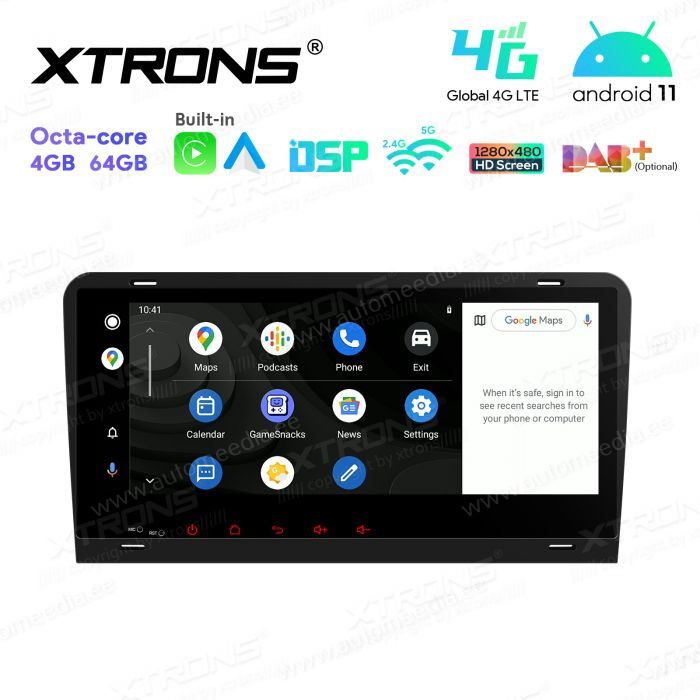 Audi A3 (2003-2012) mudelipõhine Android 12 GPS autoraadio ja multimeedia keskus