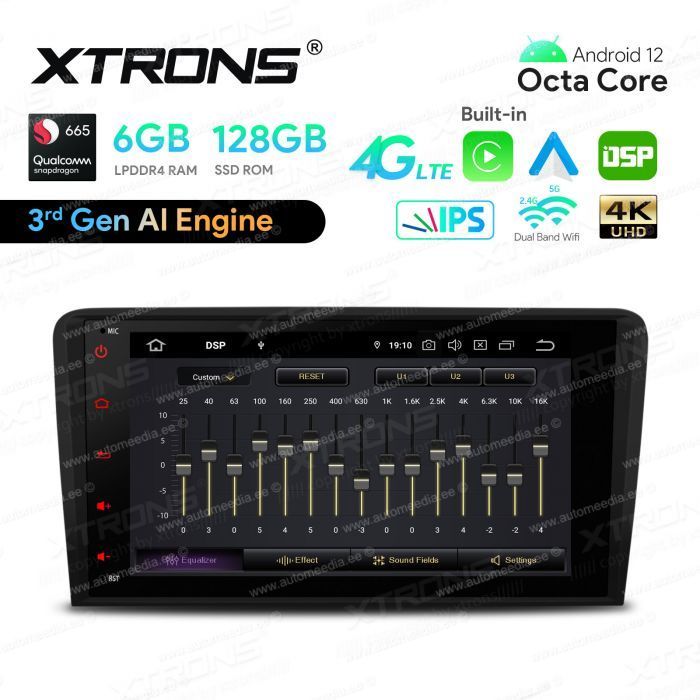 Audi A3 (2003-2012) mudelipõhine Android 12 GPS autoraadio ja multimeedia keskus