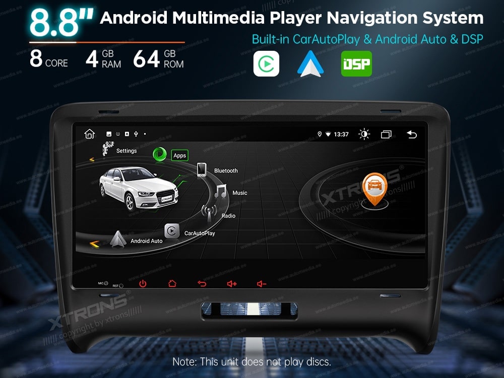 Audi TT (2006-2012)  XTRONS MA80ATTLH Car multimedia GPS player with Custom Fit Design