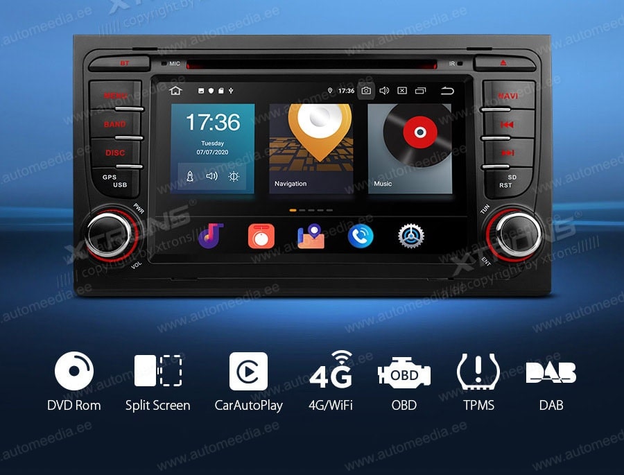 Audi A4 | B5 (2002-2008) XTRONS PBX70AA4 Mudelikohane android multimeediakeskus gps naviraadio